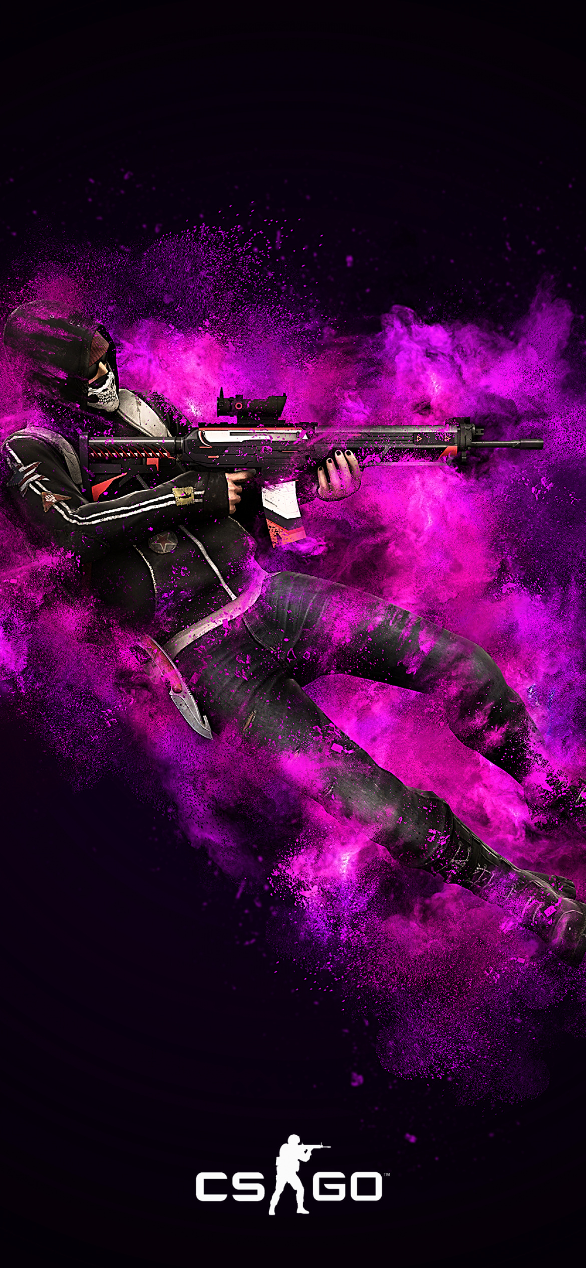 The Professionals agent, SG 553 assault rifle, CS:GO logo, HD Phone wallpaper