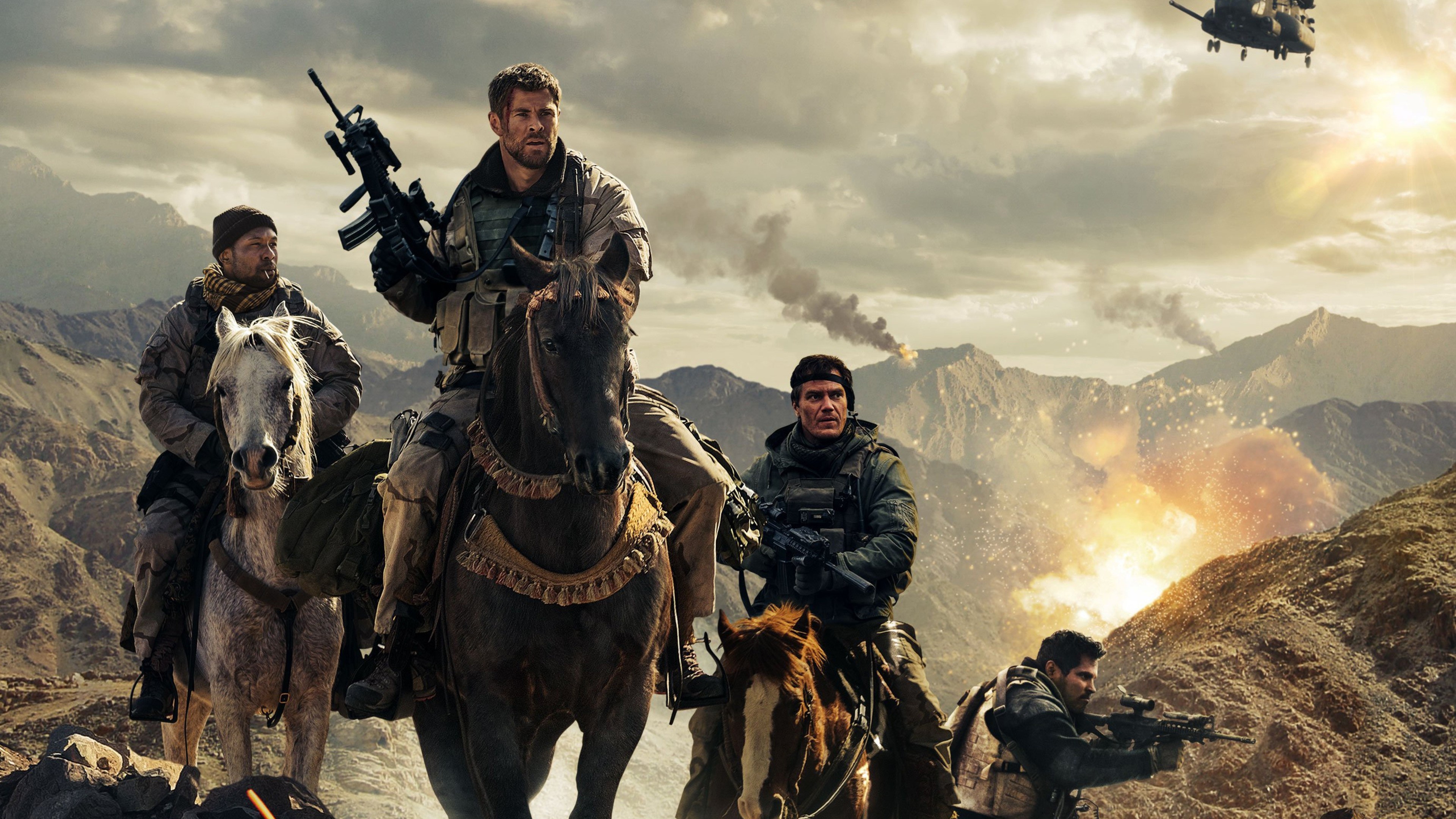 12 Strong, Chris Hemsworth, 4K movies, 3840x2160 4K Desktop