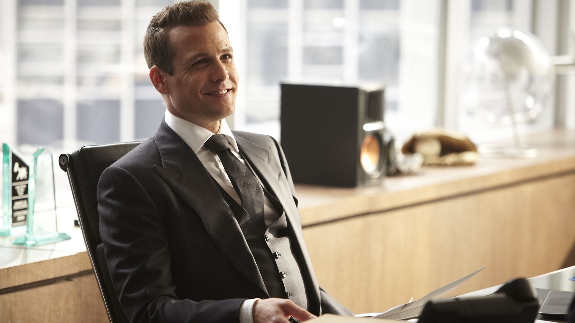 Harvey Specter, Gabriel Macht, three-piece suit, Full HD Desktop wallpaper