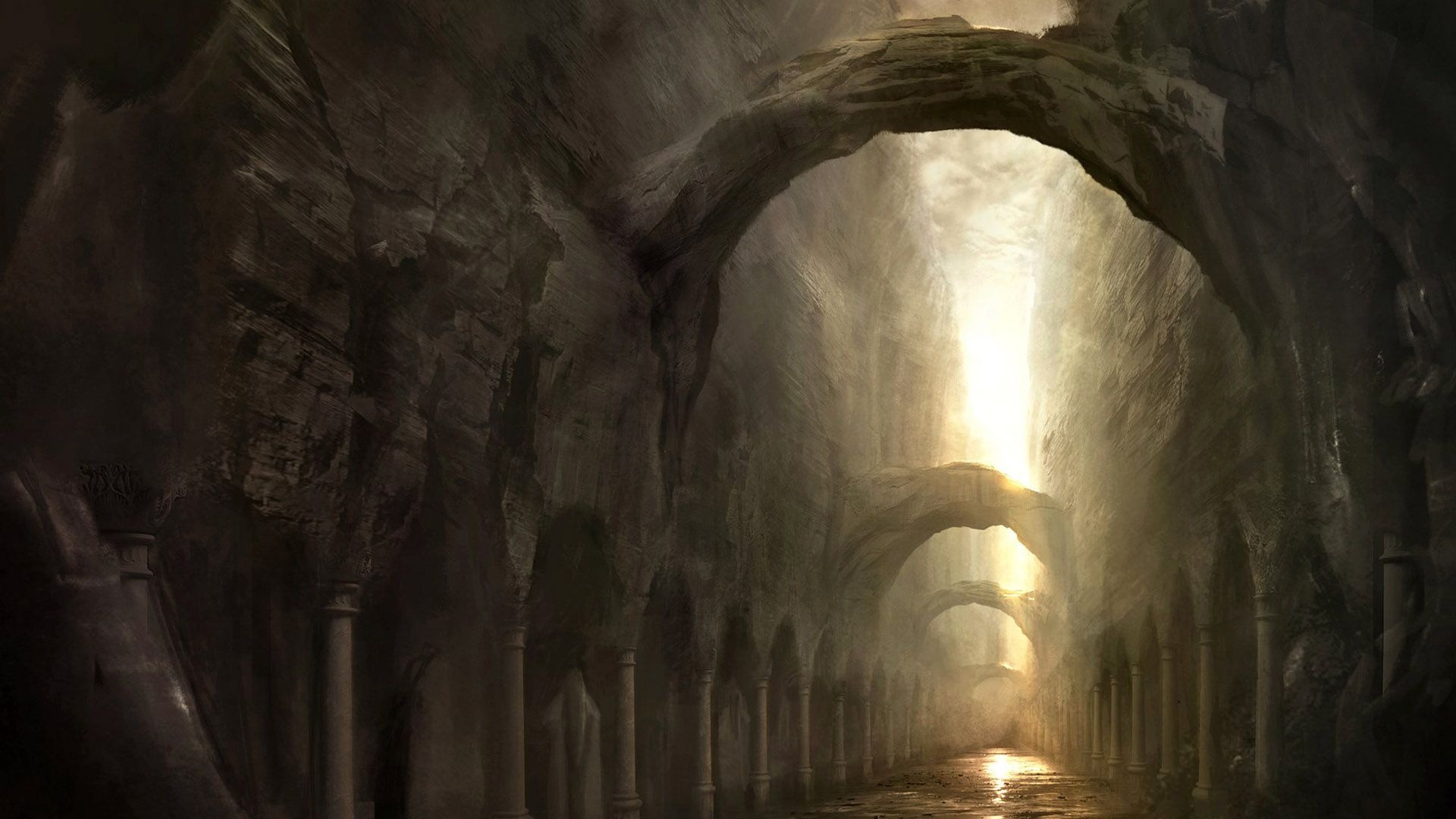 Gothic dark art, Mysterious fantasy places, Ethereal beauty, Intriguing wallpaper, 1920x1080 Full HD Desktop