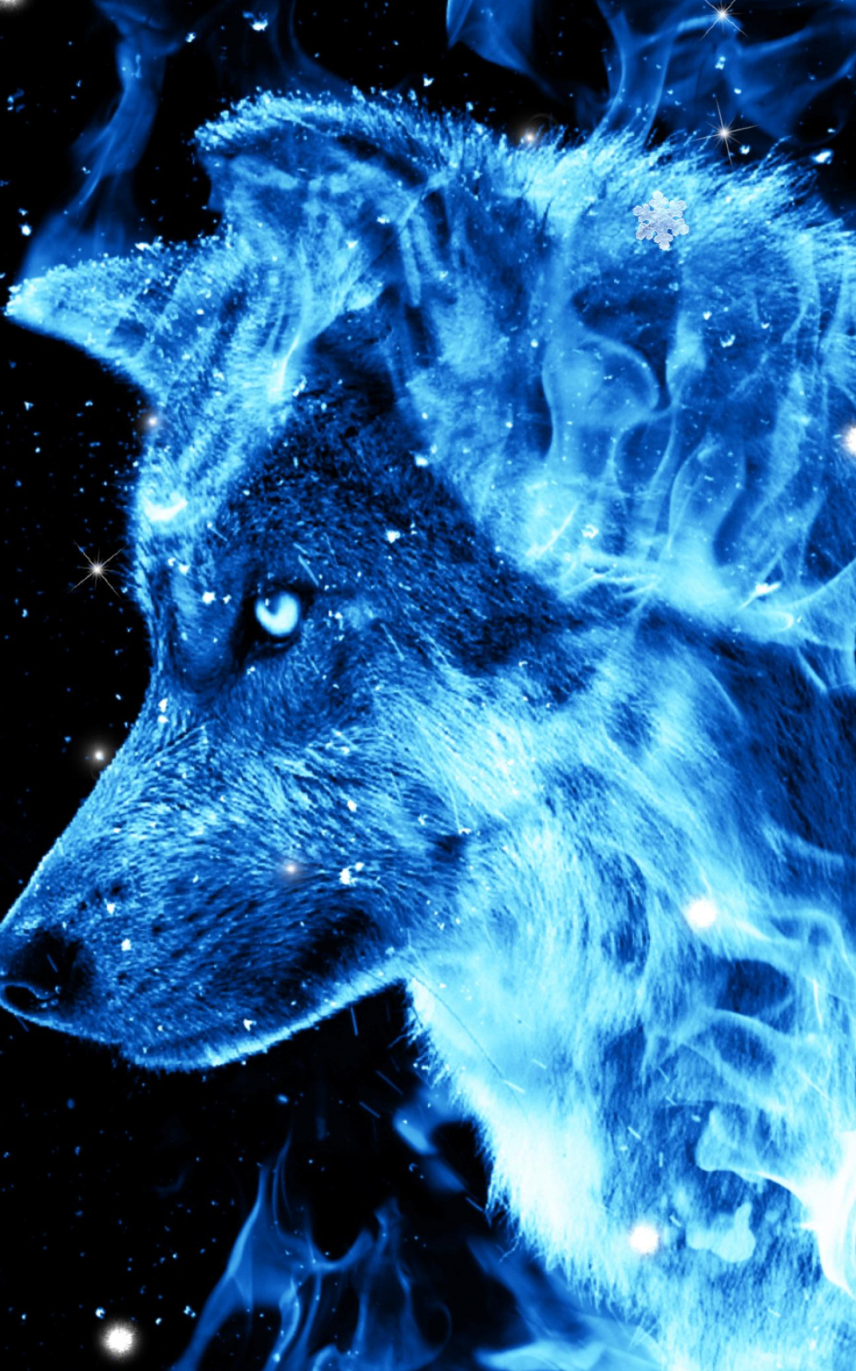 Close-up, Ice Wolf Wallpaper, 1200x1920 HD Phone