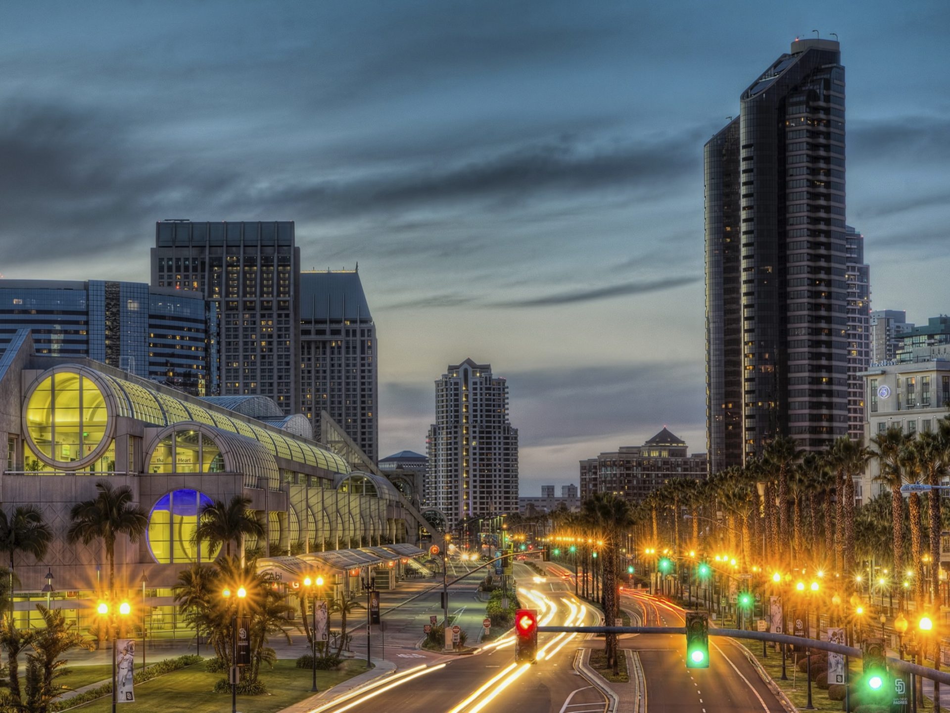 San Diego Blvd, Night lights, HD wallpaper, Cityscape, 1920x1440 HD Desktop