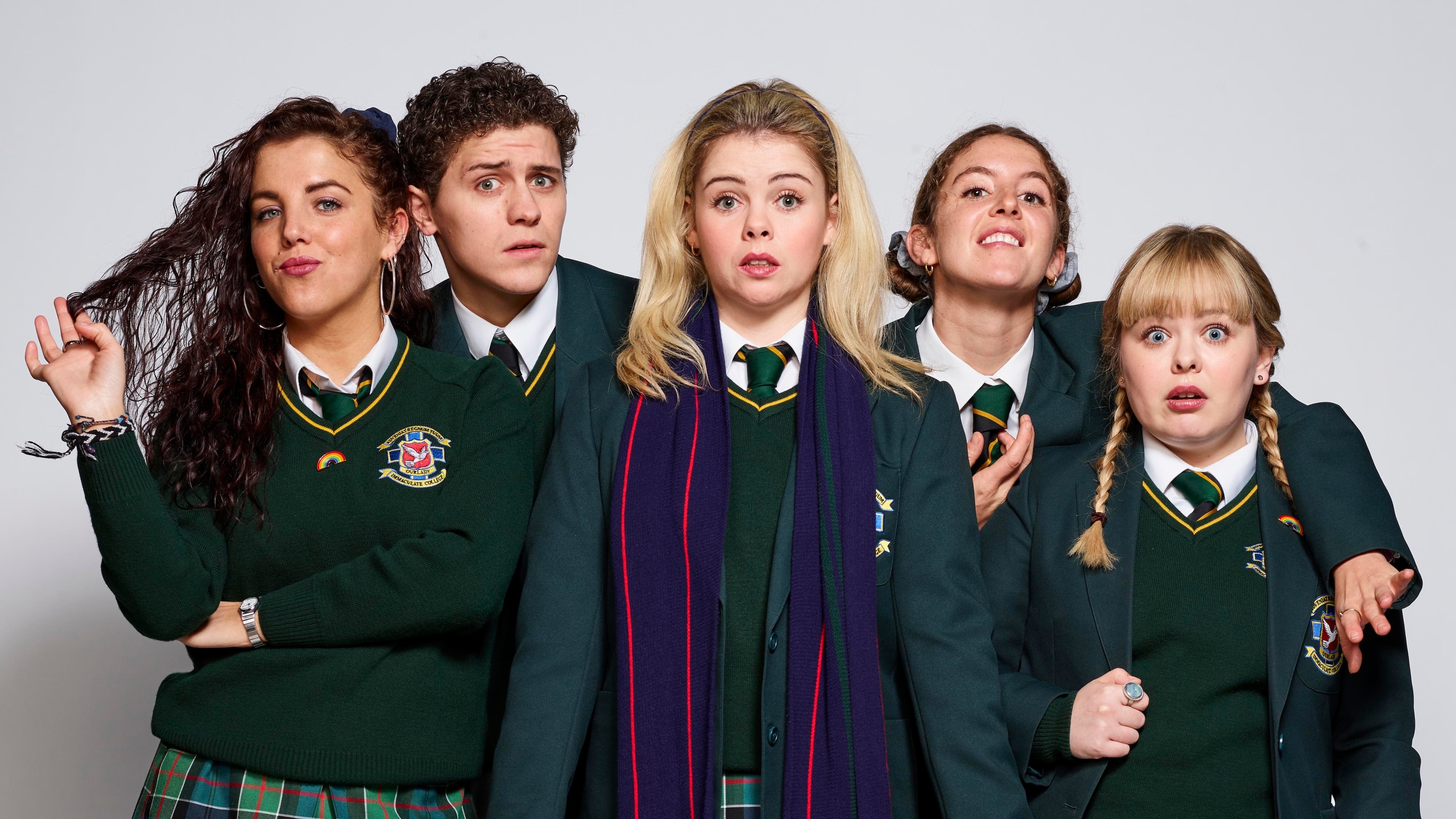 Derry Girls TV Series, Quirky backdrops, Timeless comedy, Irish charm, 3840x2160 4K Desktop