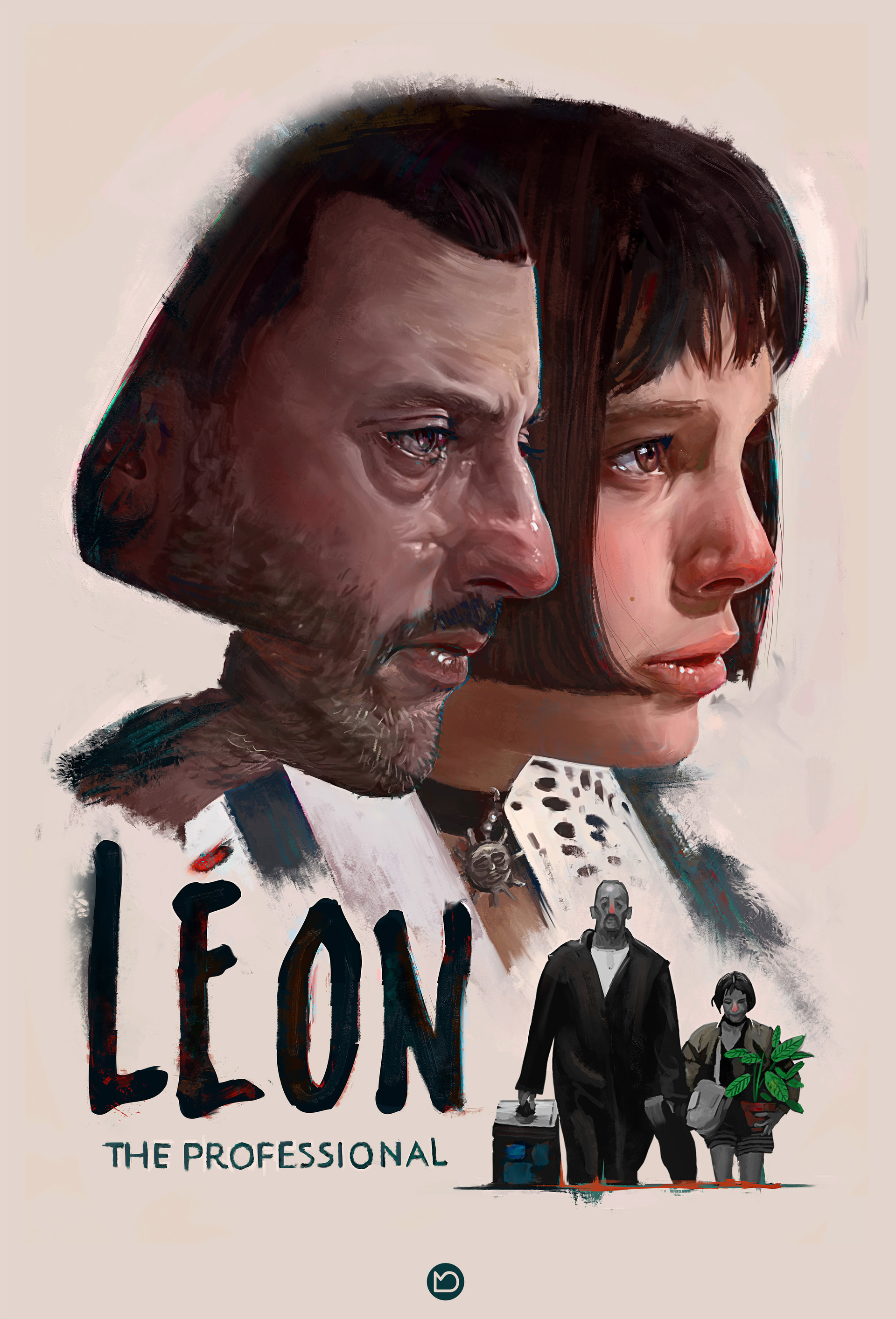 Leon movie poster, Pop art style, Retro vintage, Home decoration, 1920x2830 HD Phone