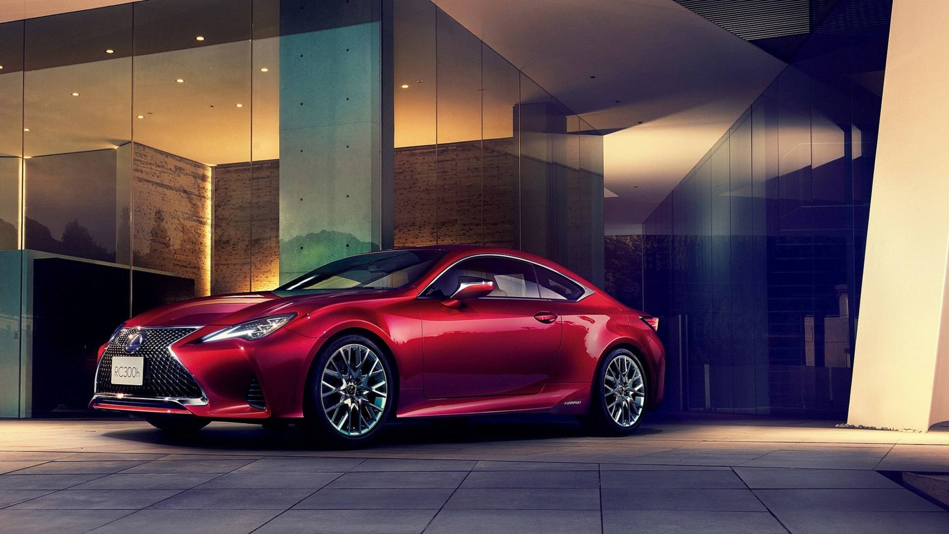 Lexus RC, Facelifted model, Luxury coupe, Sleek design, 1920x1080 Full HD Desktop