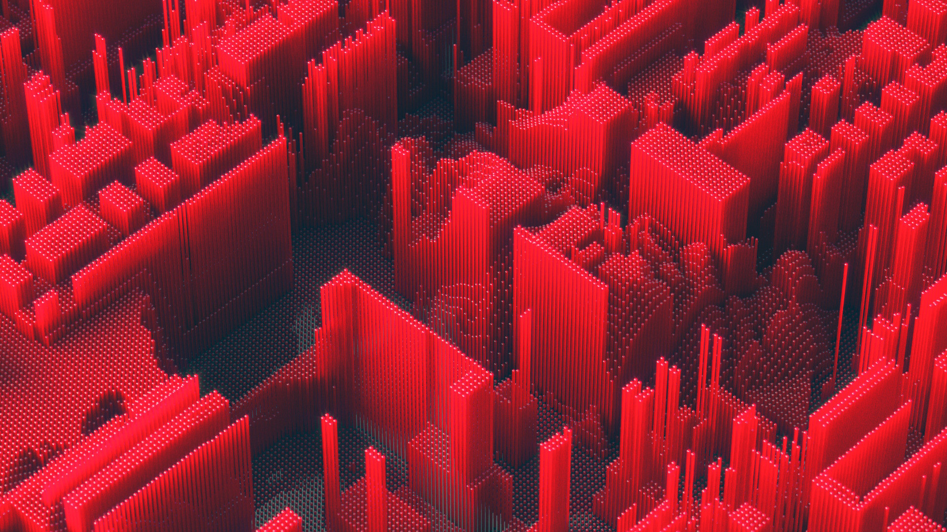 Red abstract geometry, HD wallpaper, XFCE desktop, Abstract art, 1920x1080 Full HD Desktop
