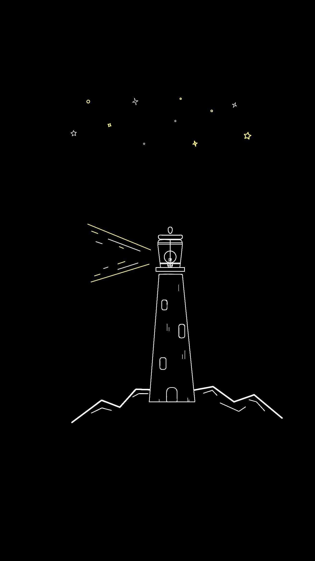 Lighthouse, Minimalist Wallpaper, 1320x2340 HD Phone