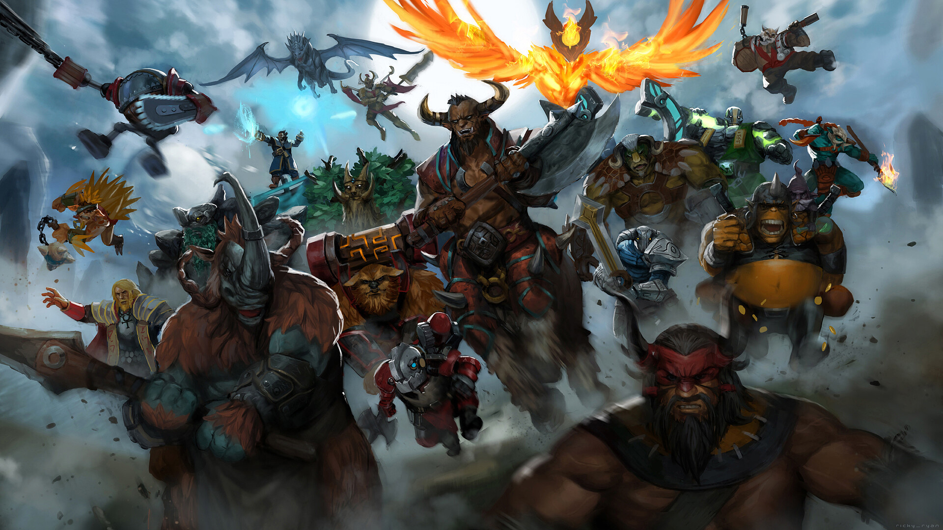 Epic Heroes, Dota 2 Wallpaper, 1920x1080 Full HD Desktop