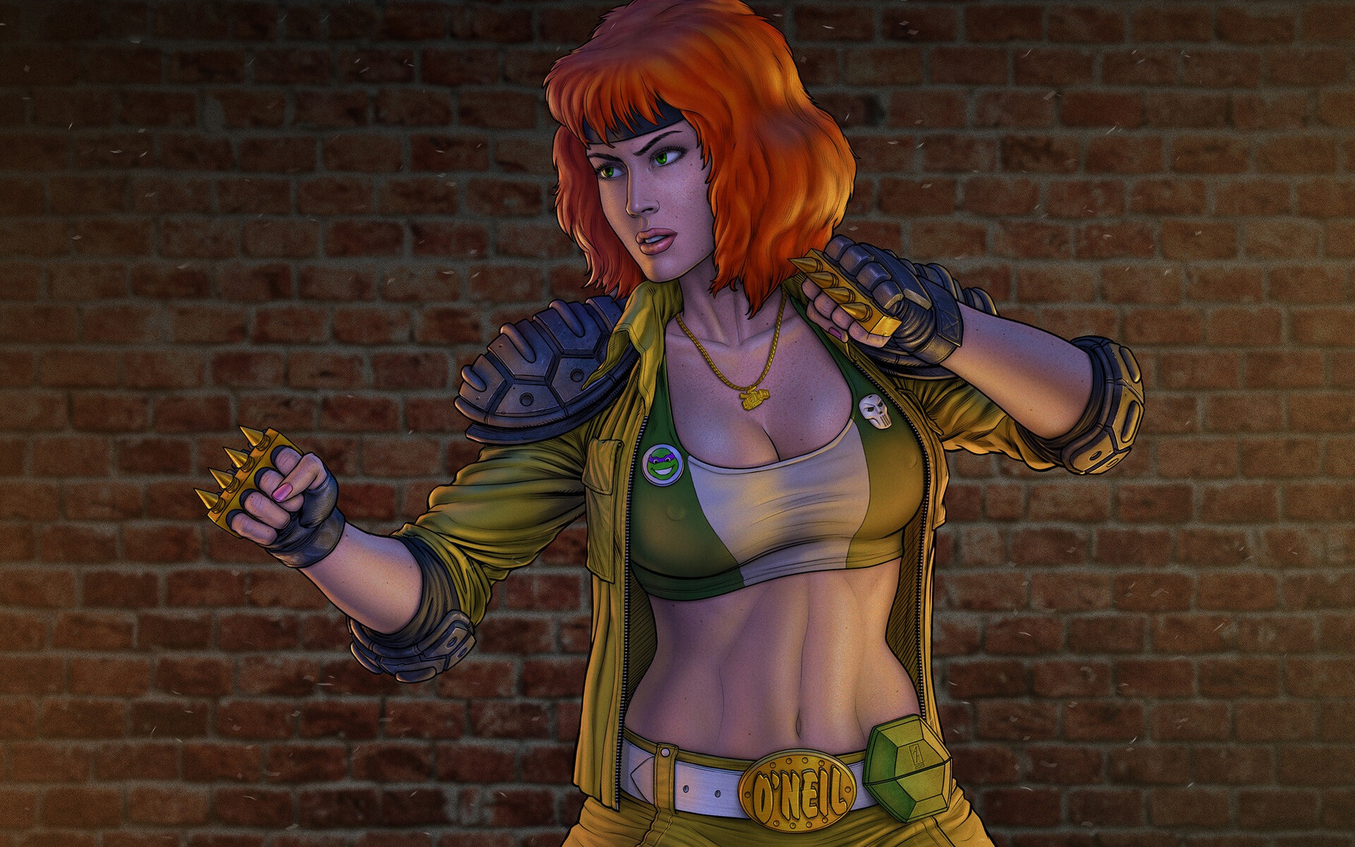 April O'Neil, Girl character, TMNT figure, Redhead, 1920x1200 HD Desktop