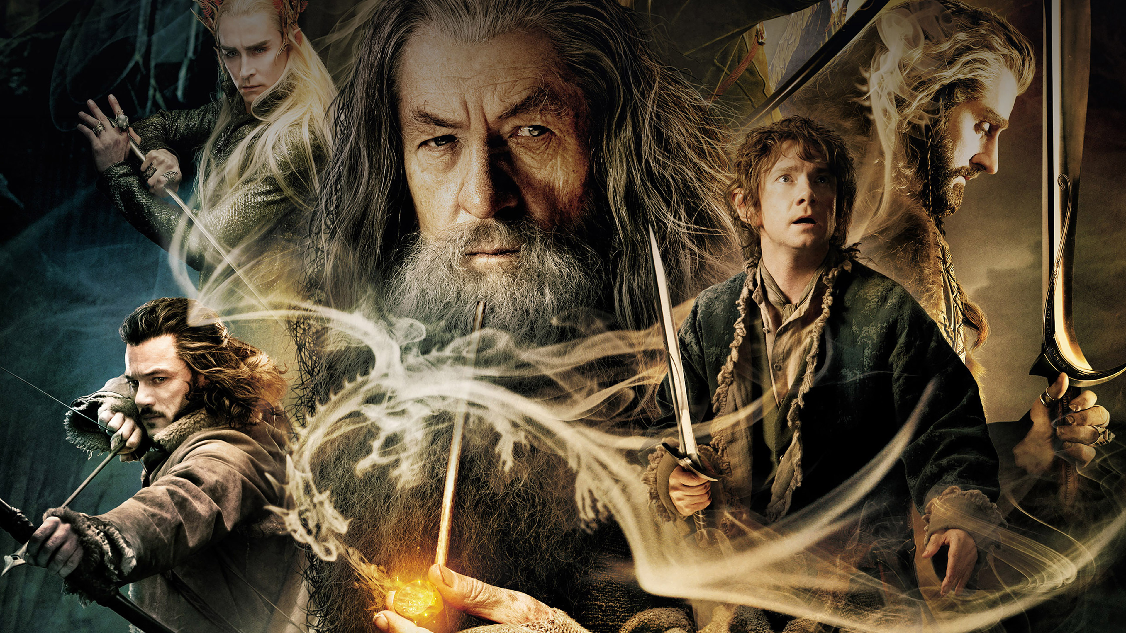 Desolation of Smaug wallpaper, Hobbit film, Striking face, Epic visuals, 3840x2160 4K Desktop