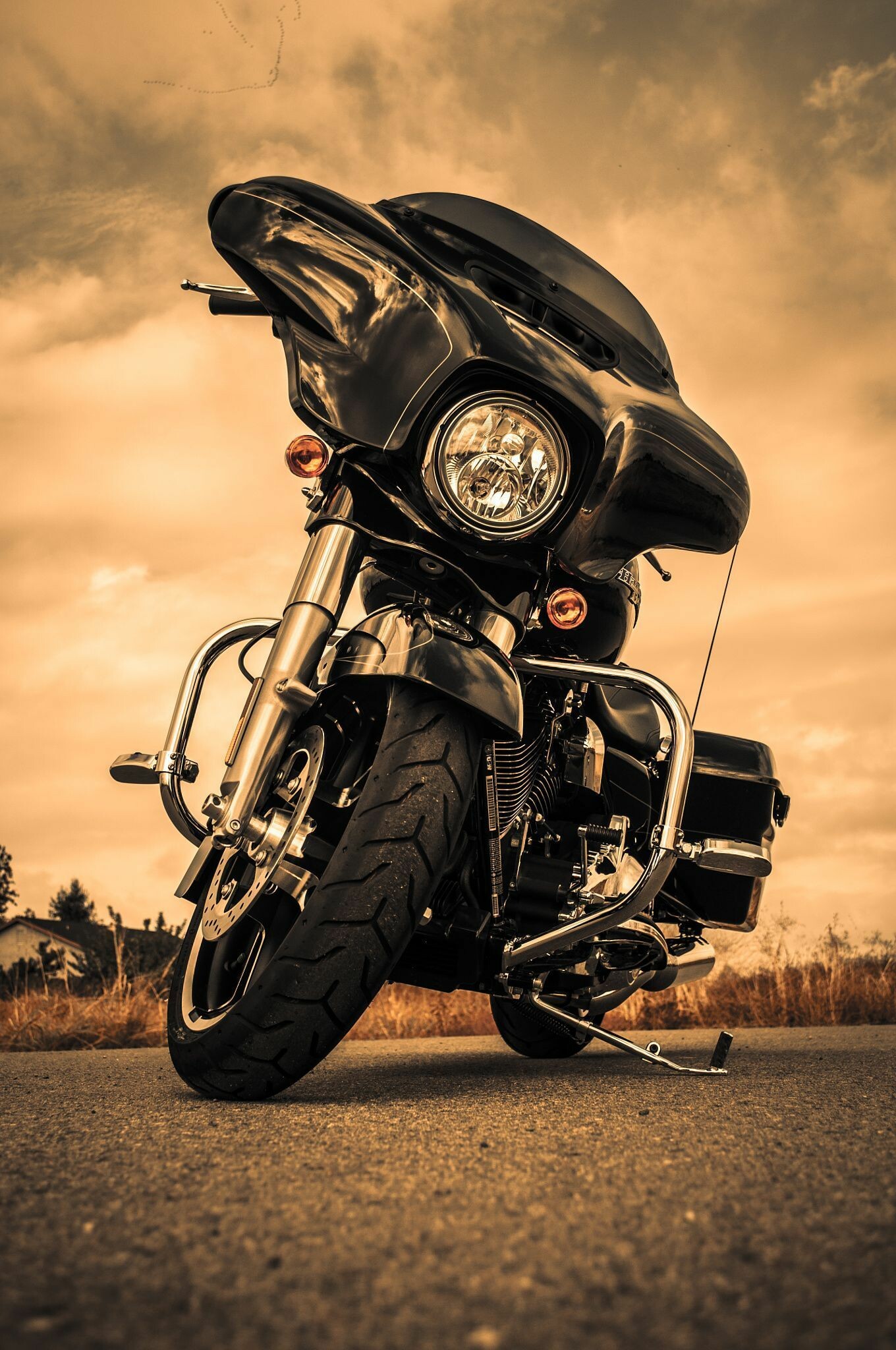 Vintage-style Street Glide, Motorcycle photography, Timeless appeal, Biker's dream, 1360x2050 HD Phone
