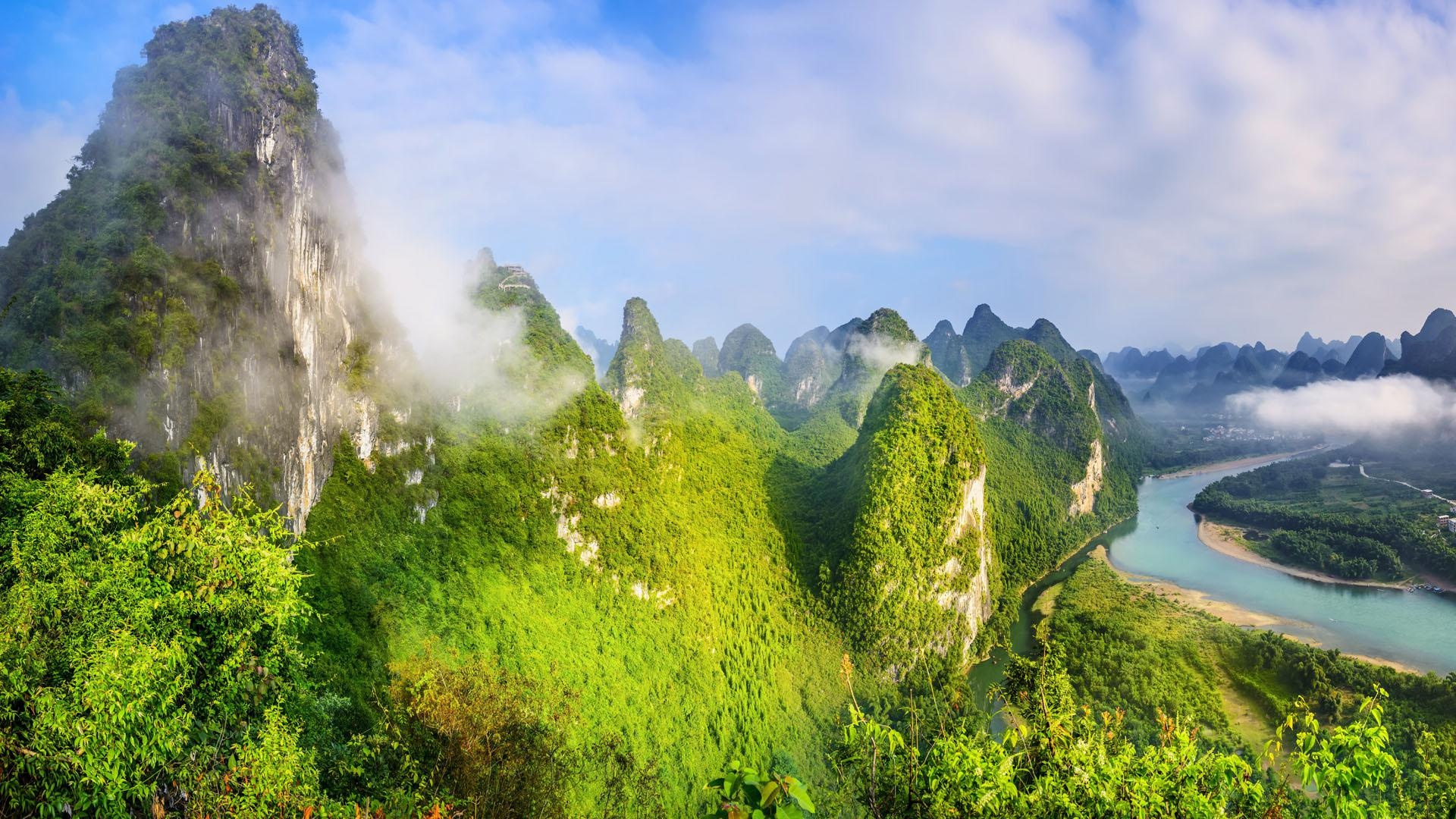 Li River, Guilin, China, 1920x1080 Full HD Desktop