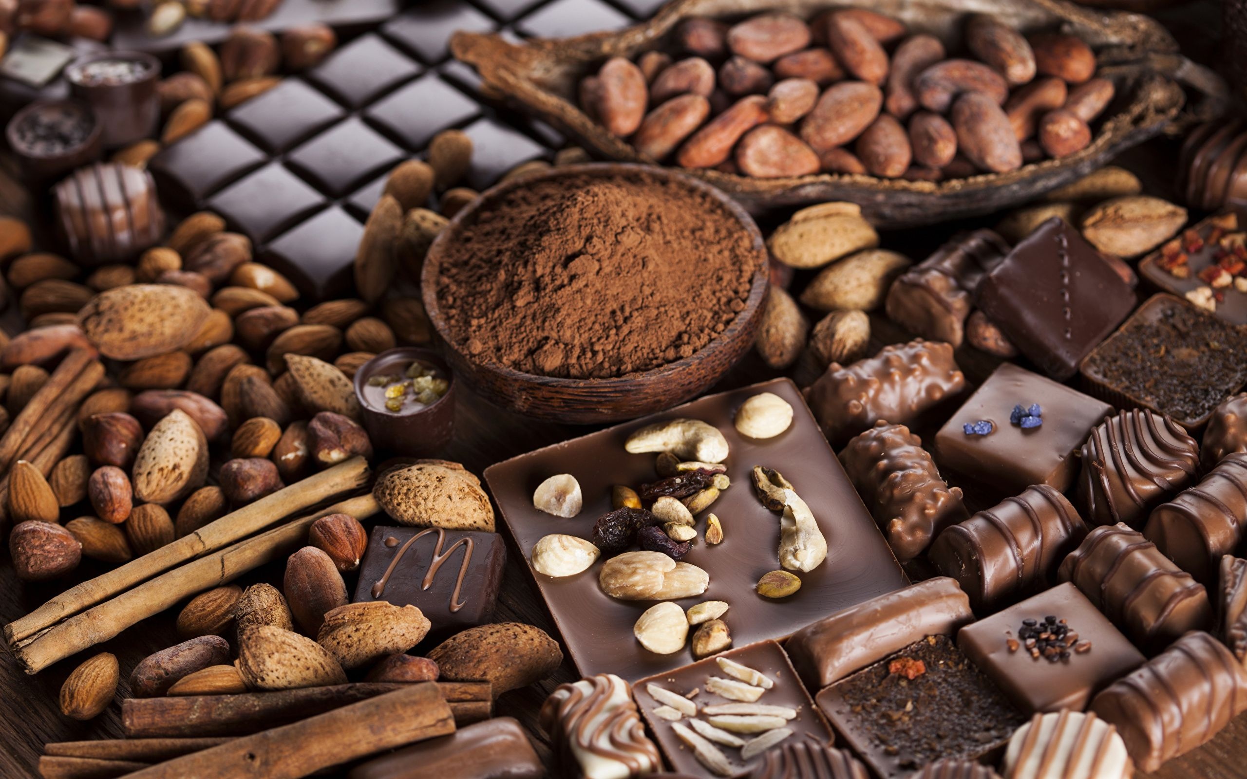 Cocoa wallpapers, Chocolatey richness, Velvety texture, Dark and tempting, 2560x1600 HD Desktop