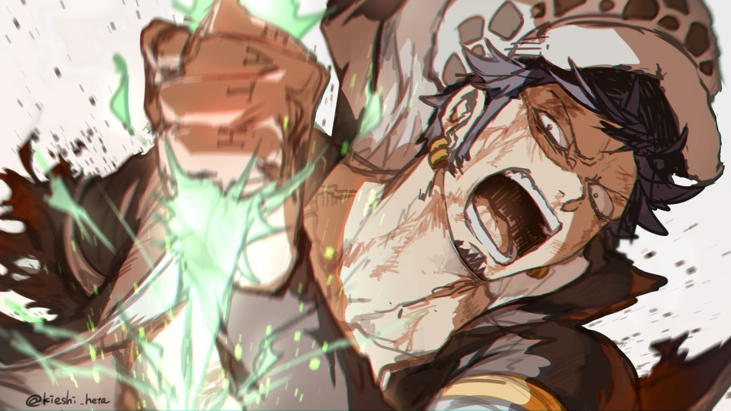 Trafalgar Law, One Piece, Fighting adventure, Anime wallpapers, 2560x1440 HD Desktop