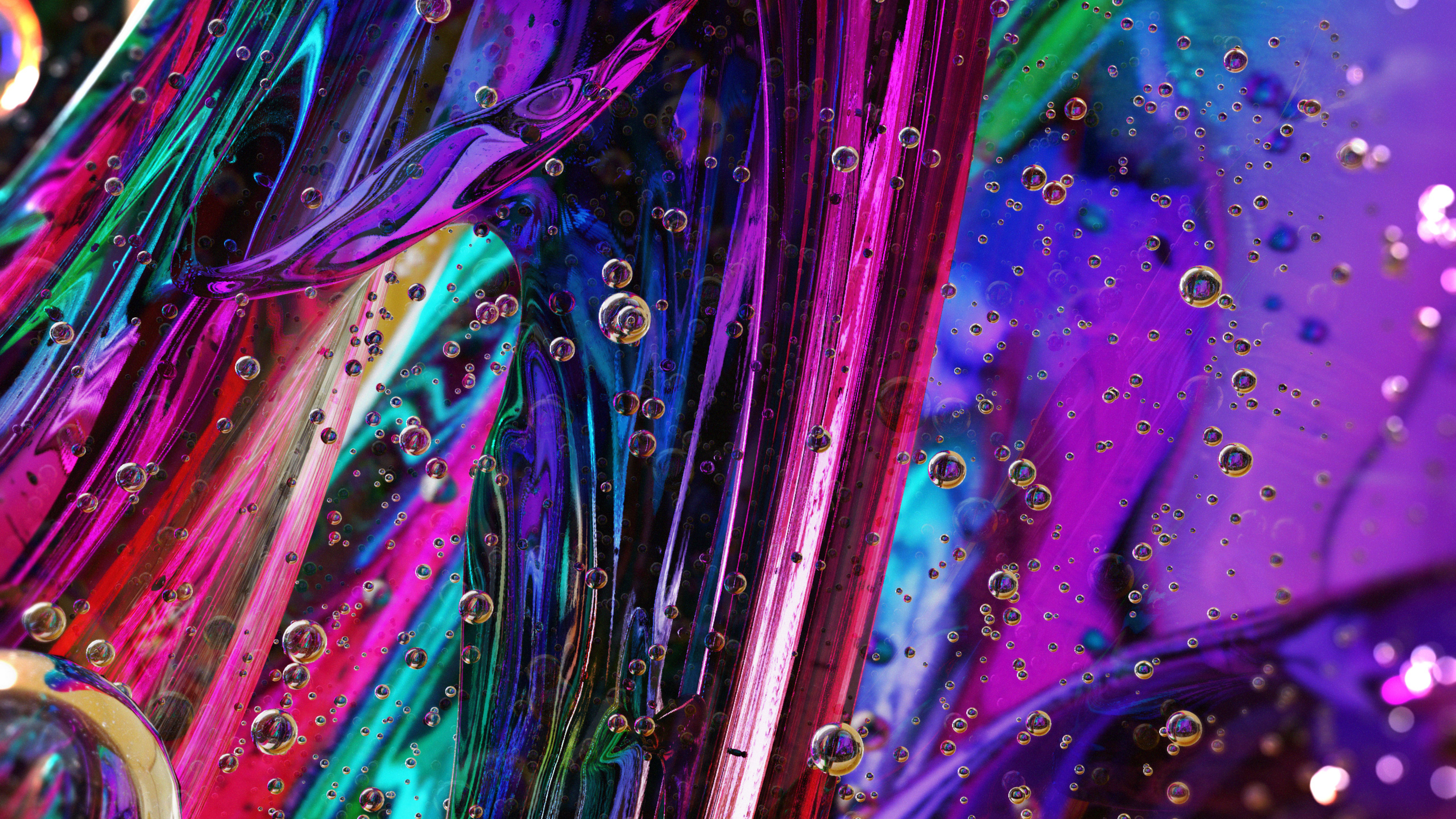 Rainbow, Bubbles Wallpaper, 3840x2160 4K Desktop