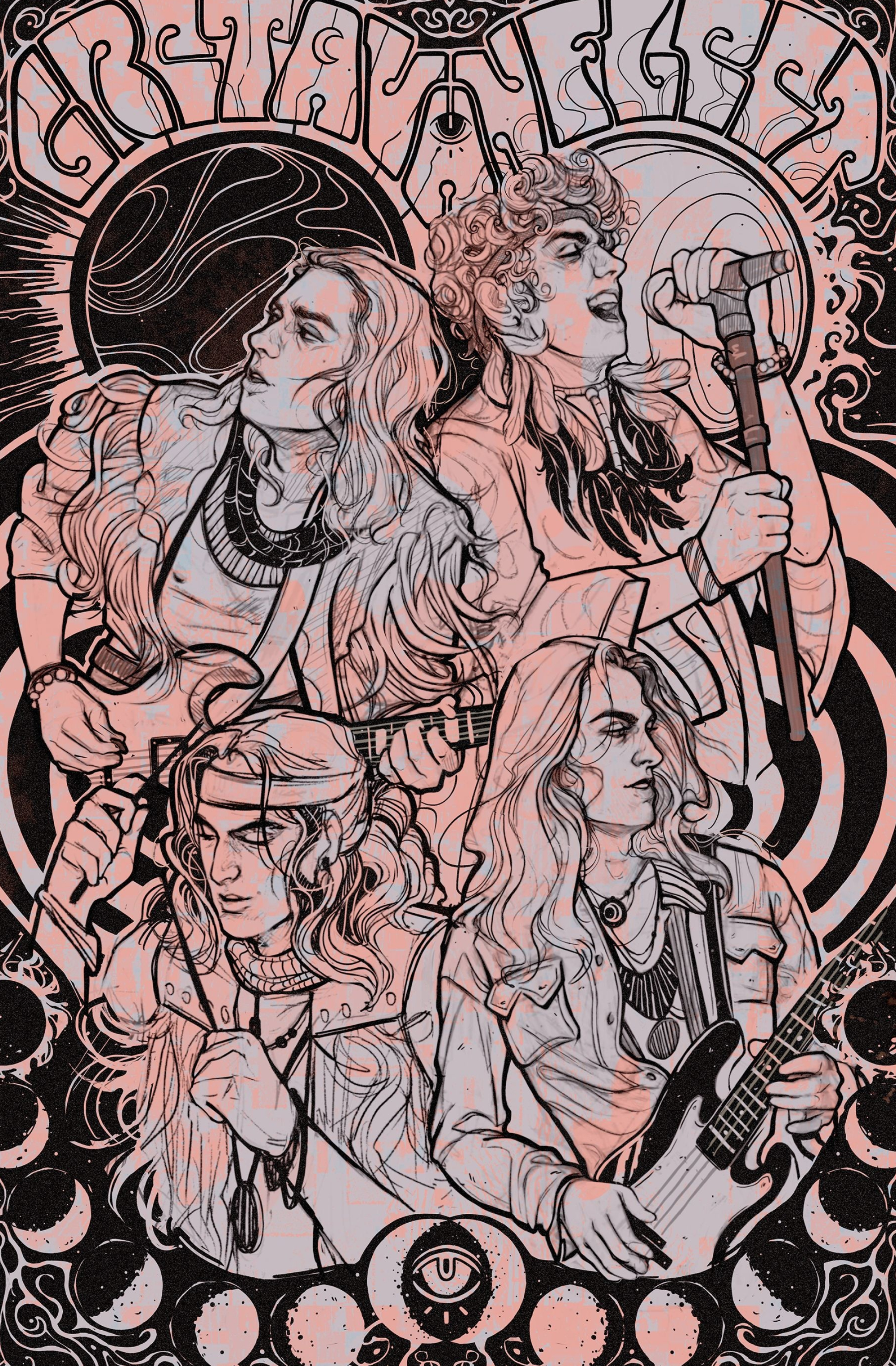 Greta Van Fleet music, Original poster, Vintage music, Art block, 2000x3050 HD Phone