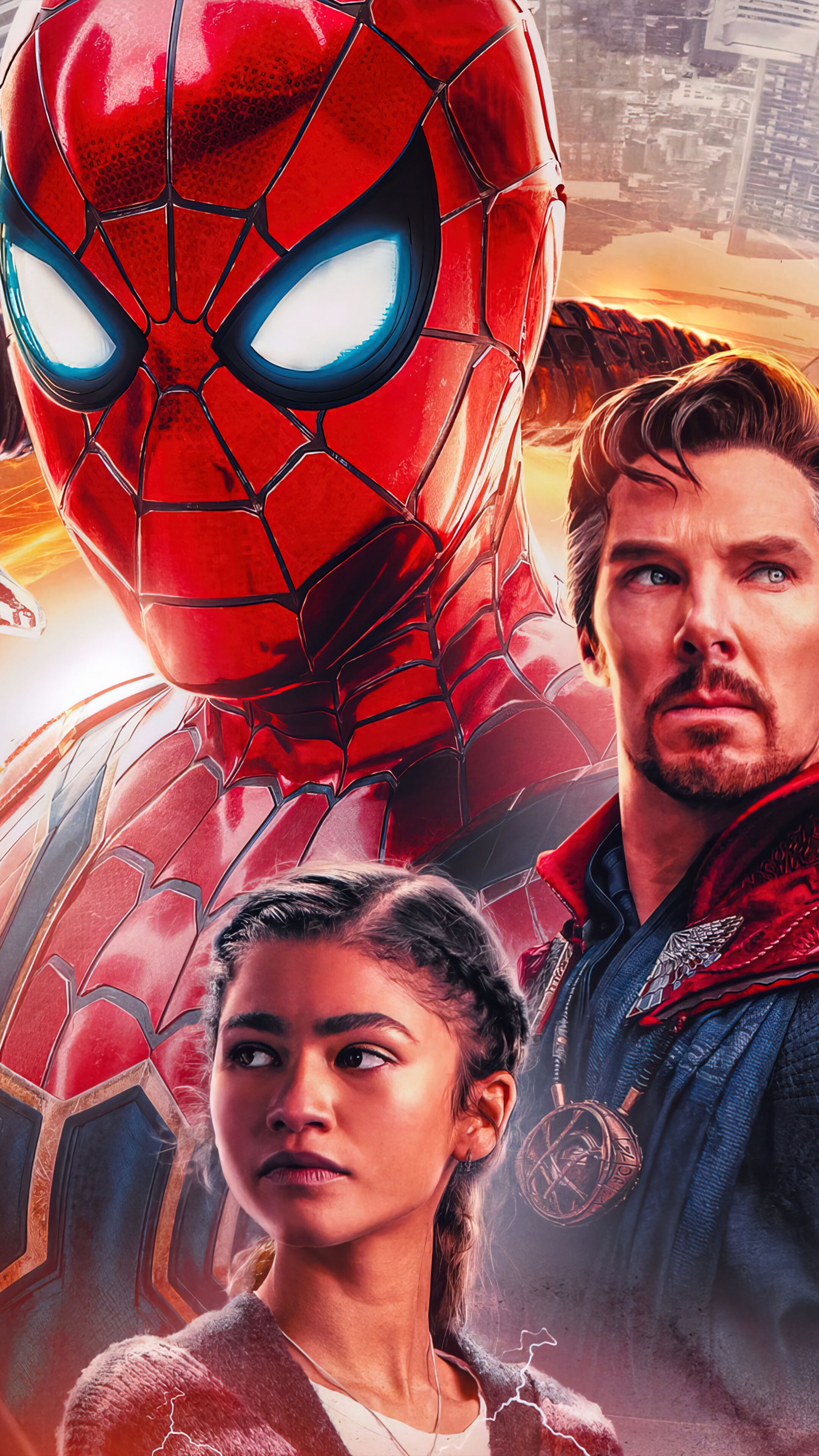 MJ and Dr. Strange, Spider-Man: No Way Home Wallpaper, 2160x3840 4K Phone