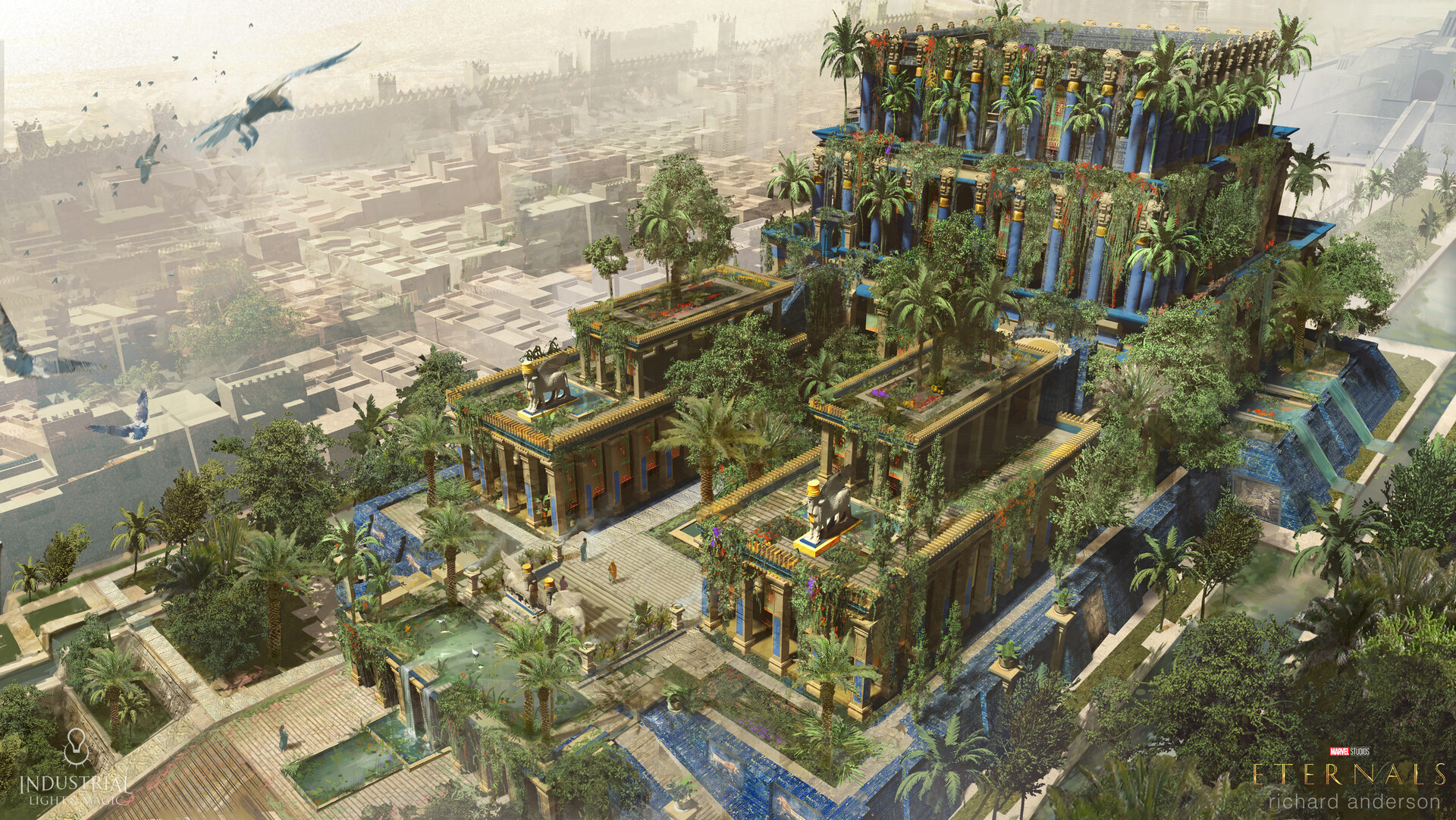 Marvel's Eternals, Hanging Gardens of Babylon Wallpaper, 1920x1090 HD Desktop