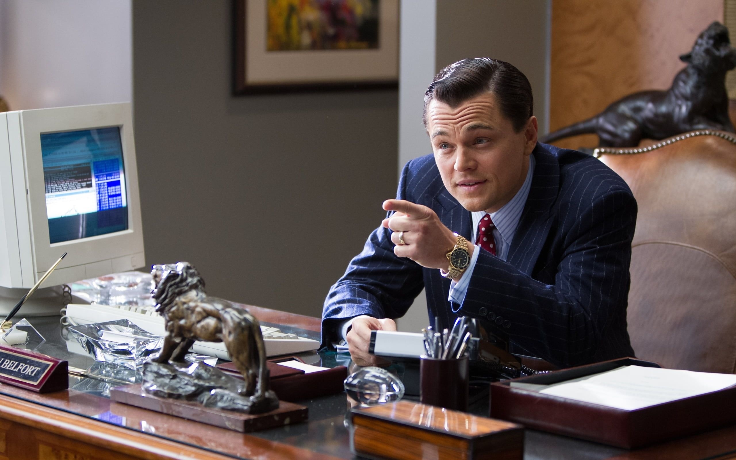 Leonardo DiCaprio, Jordan Belfort, Wolf of Wall Street, Movies, 2560x1600 HD Desktop
