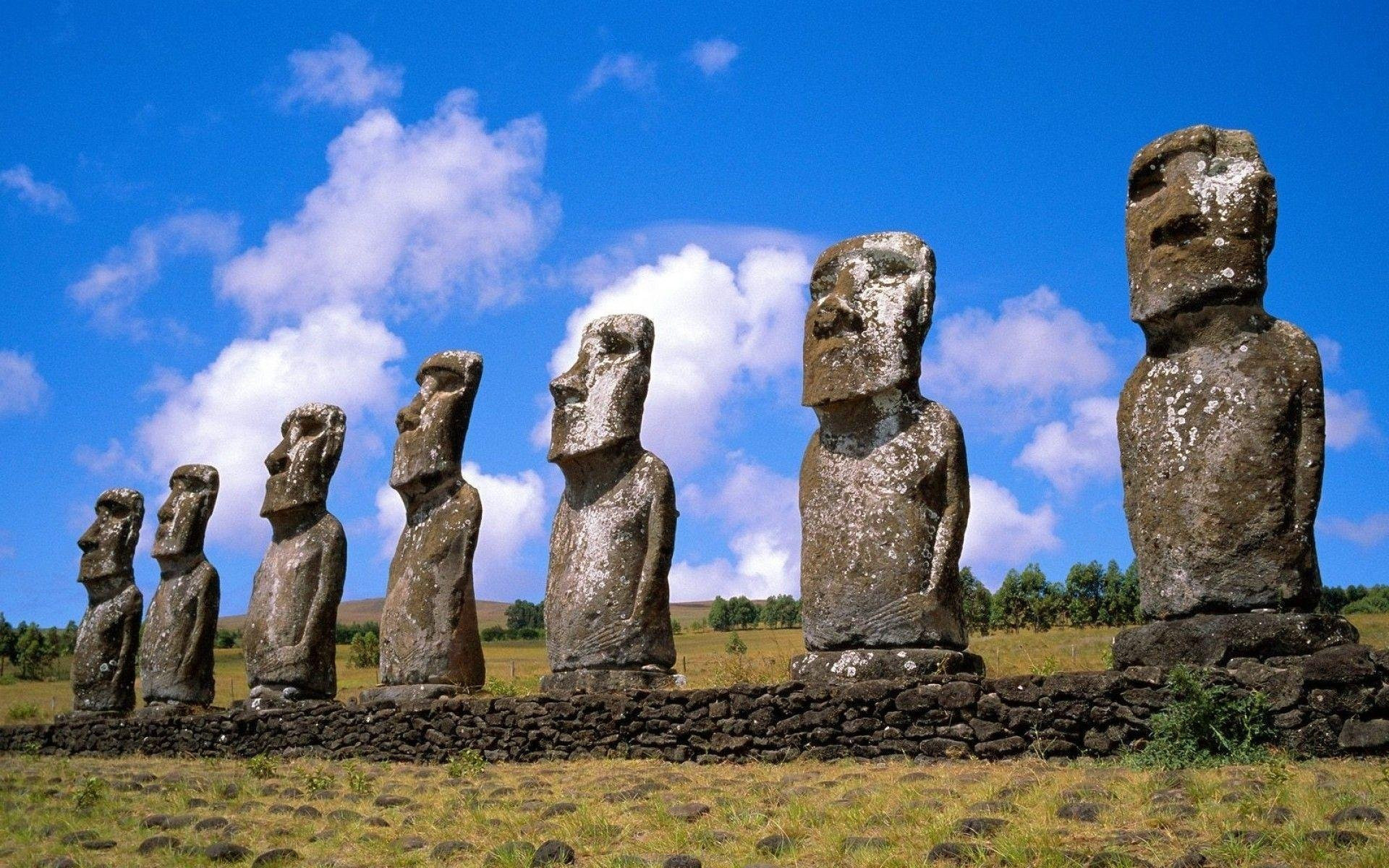 Easter Island, Ahu Tongariki, Chile background, Travels, 1920x1200 HD Desktop