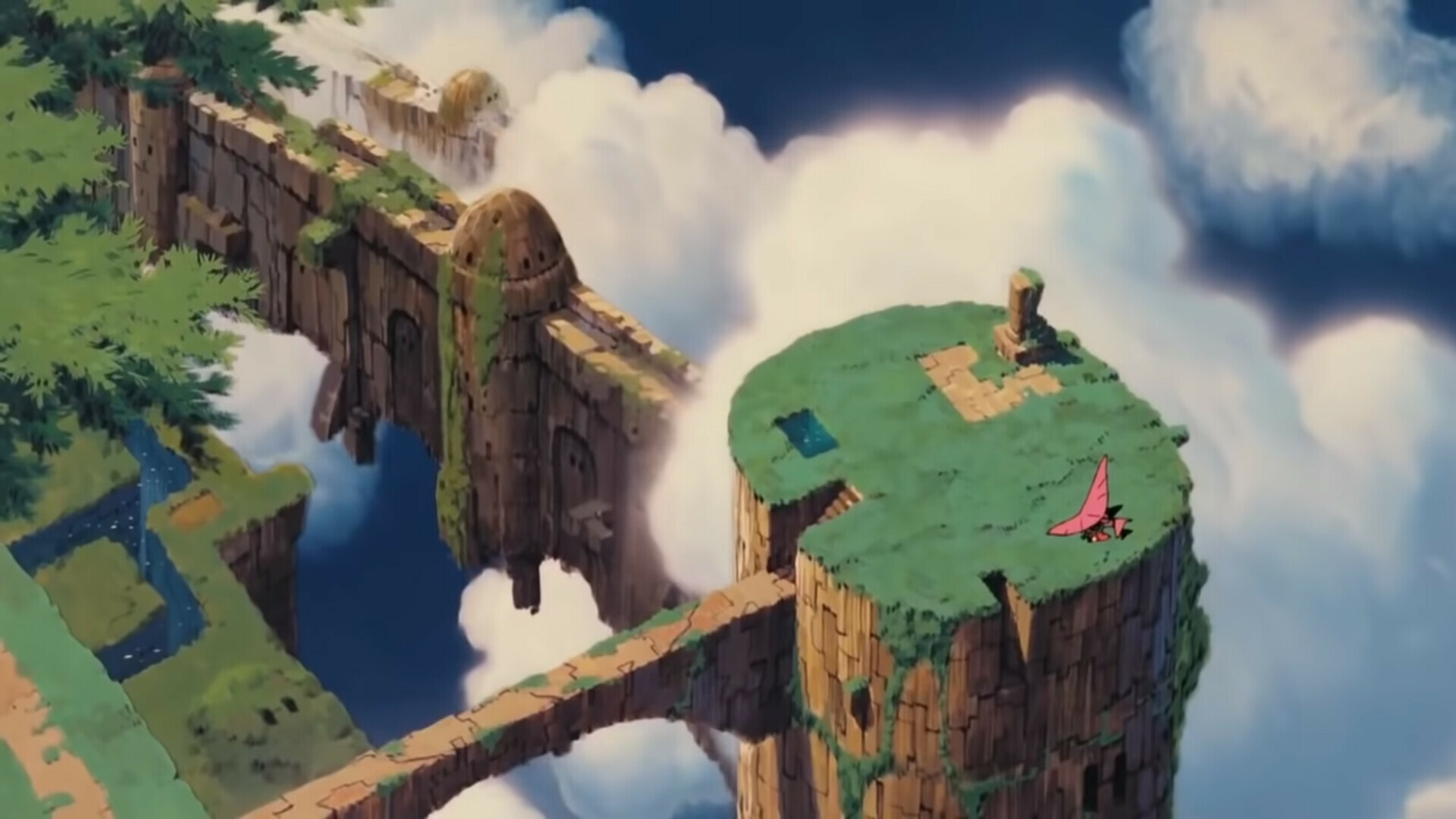 Laputa: Castle in the Sky, Alessandro Simoncelli art, Castle in the sky illustration, Artistic masterpiece, 1920x1080 Full HD Desktop