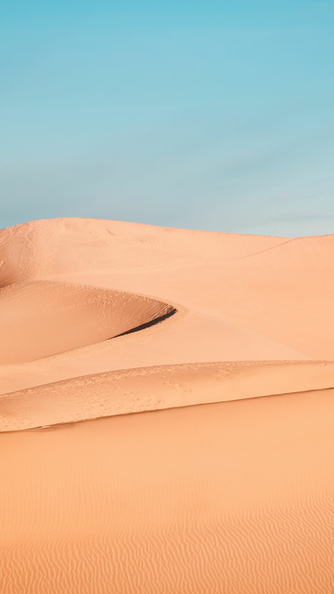 Sandy desert escape, Vast and open, Endless landscapes, Nature's serenity, 1080x1920 Full HD Phone