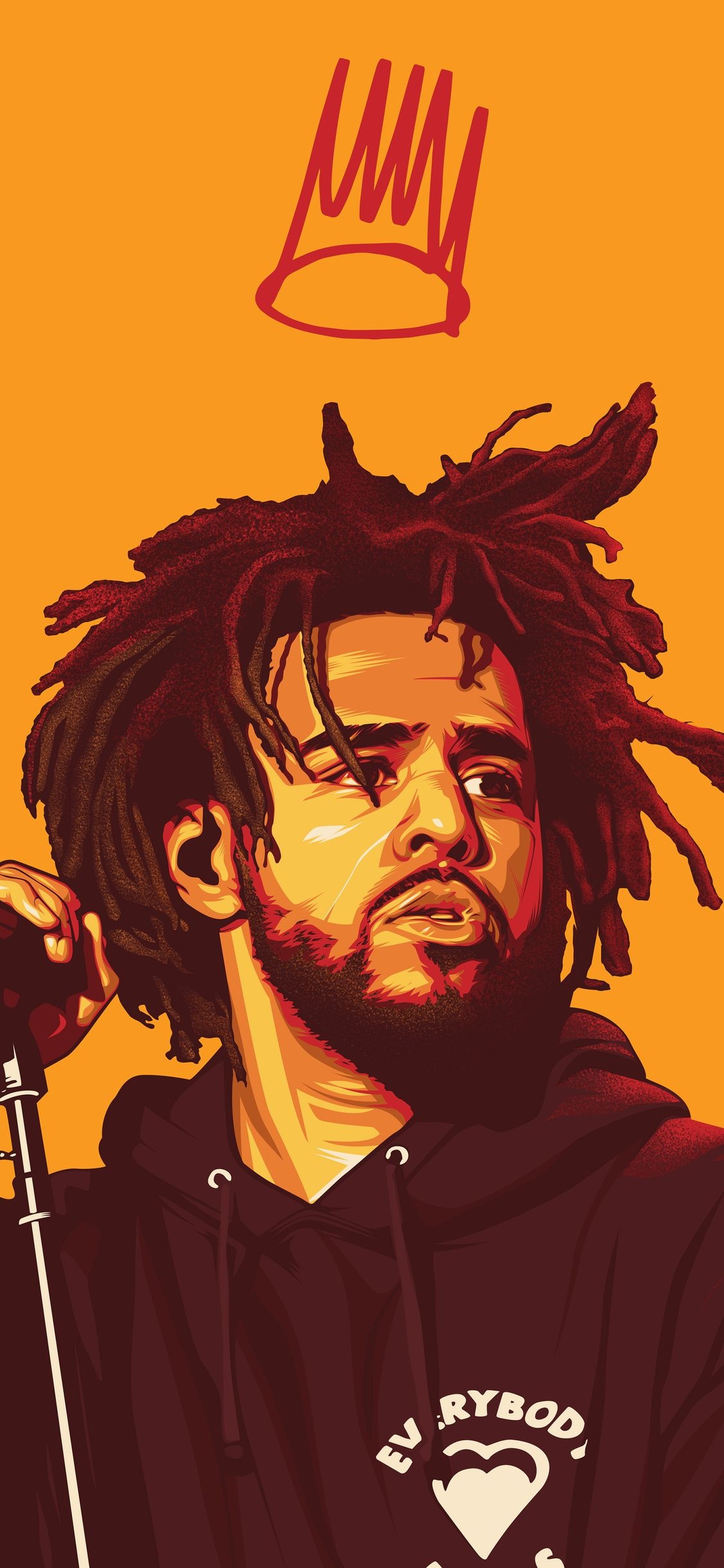 J. Cole, iPhone wallpaper, Artistic design, 1130x2440 HD Phone