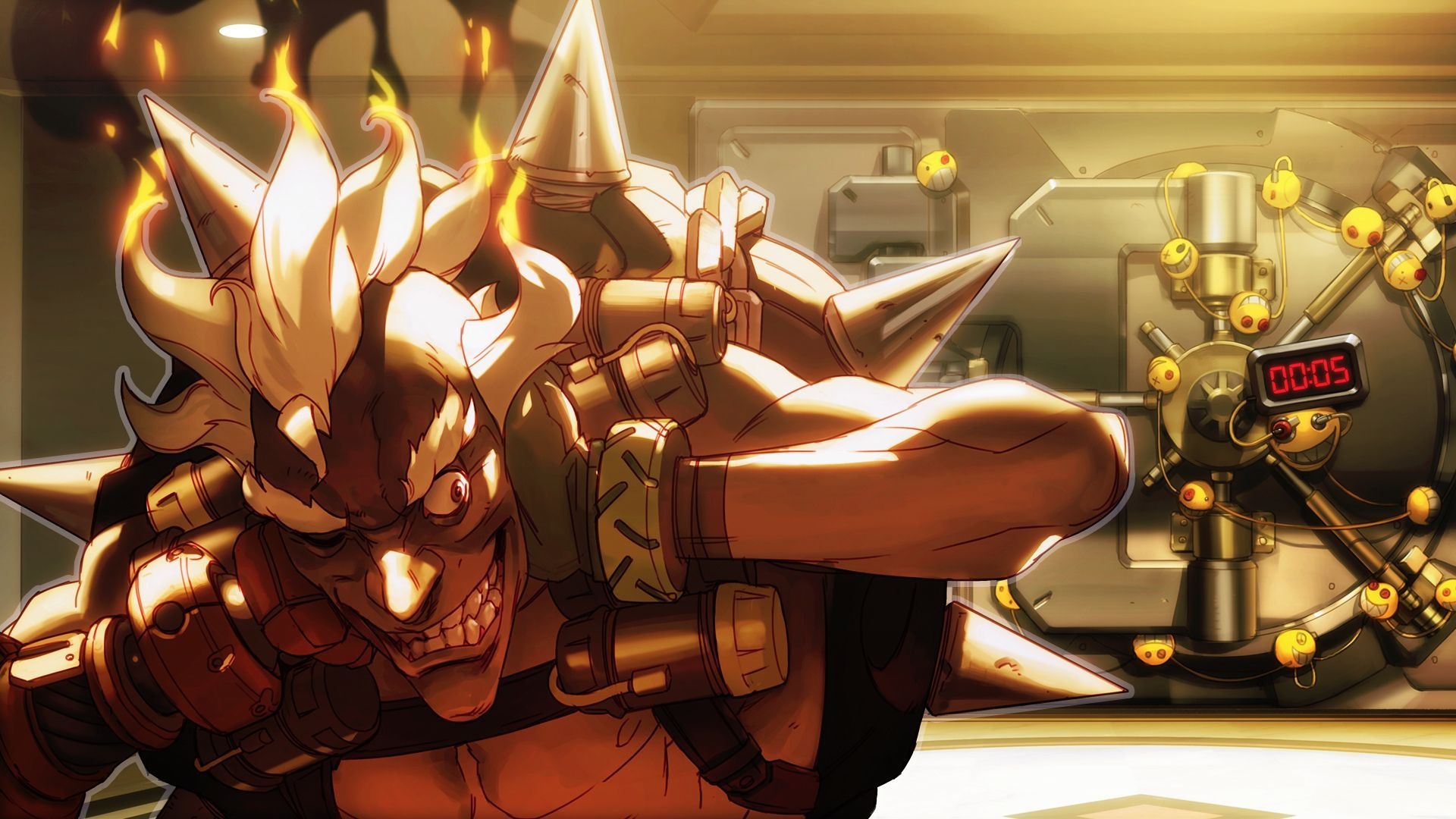 Junkrat, Explosive mayhem, Chaotic gameplay, Overwatch hero, 1920x1080 Full HD Desktop