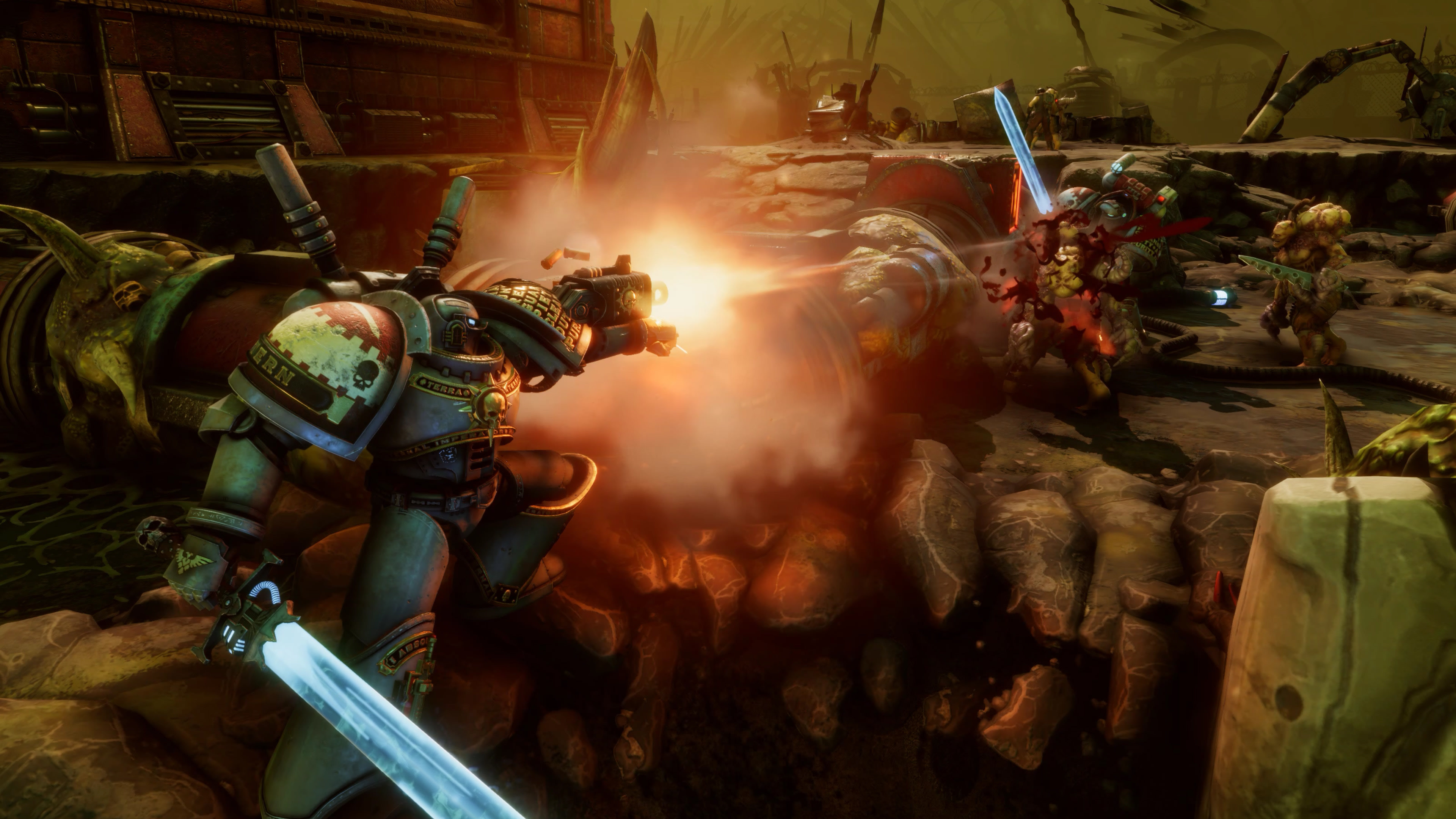 Warhammer 40 000, Chaos Gate, Ultra HD wallpapers, Daemonhunter warriors, 3840x2160 4K Desktop