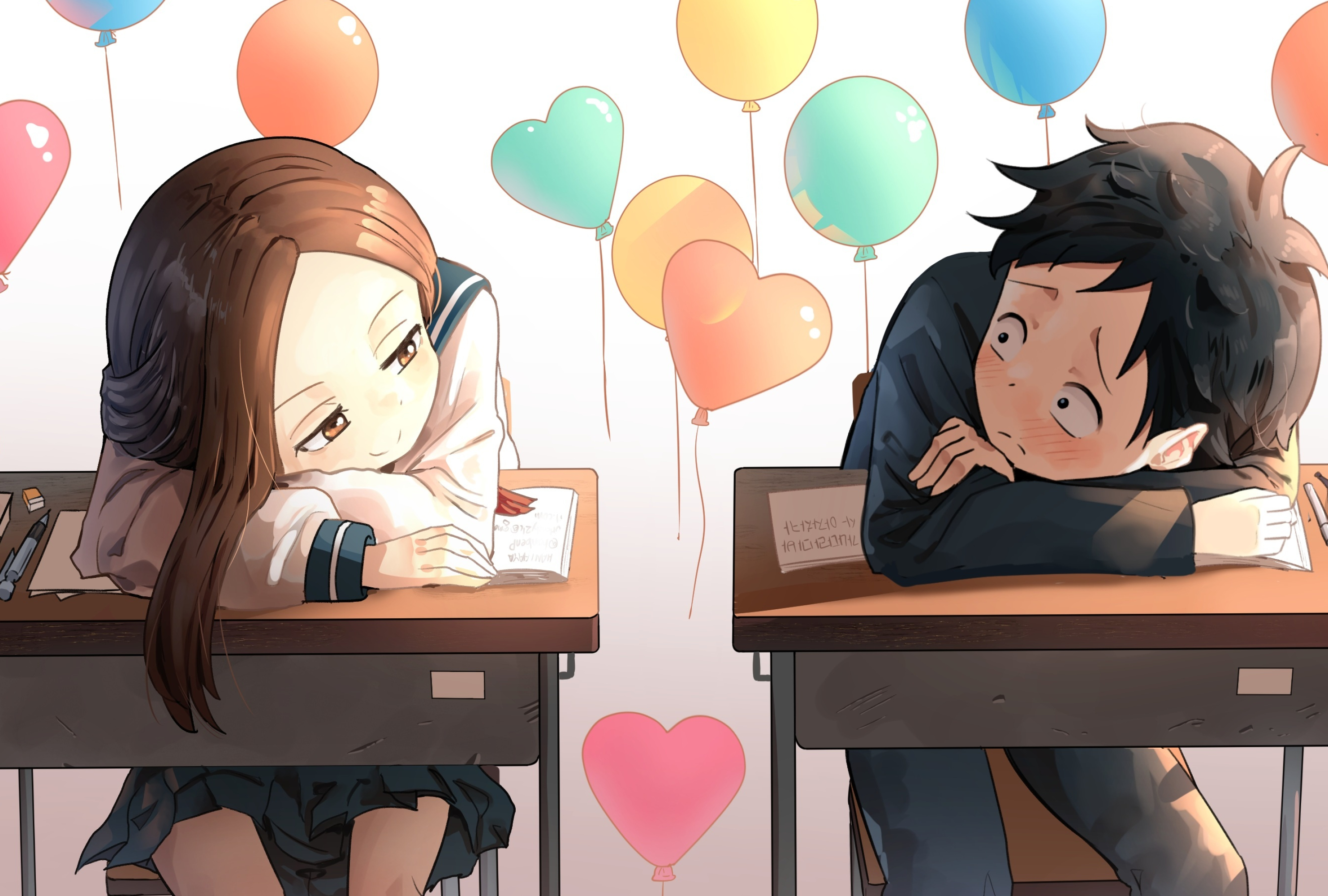 Takagi-san, HD wallpapers, Teasing master series, Anime backgrounds, 2970x2000 HD Desktop