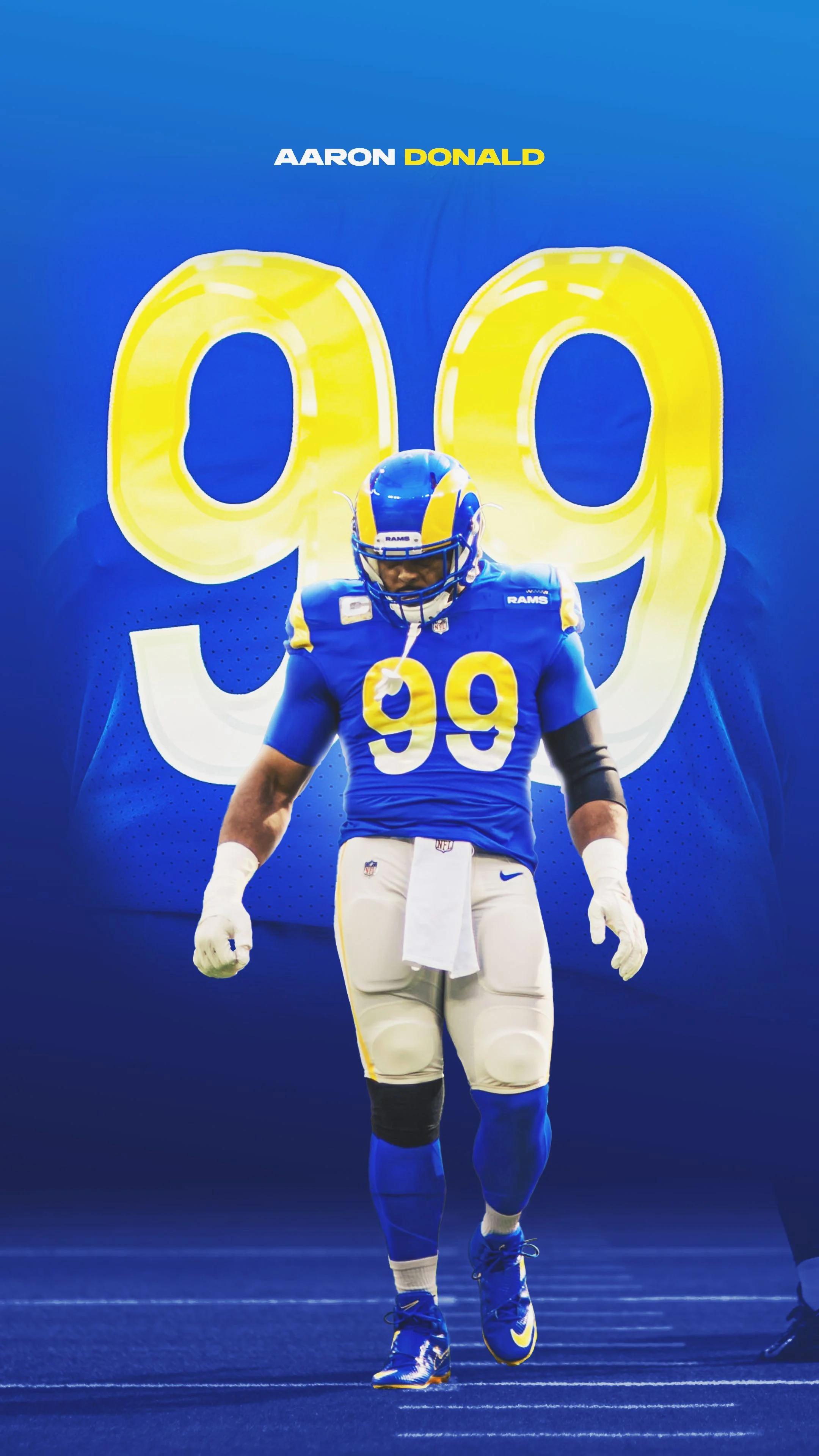 Aaron Donald, Los Angeles Rams Wallpaper, 2160x3840 4K Phone