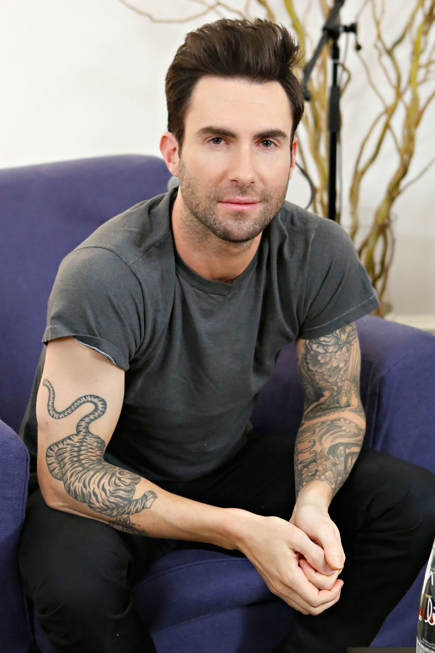 Adam Levine, Tattooed musician, Celebrity ink, Vocal coach, 1420x2130 HD Phone