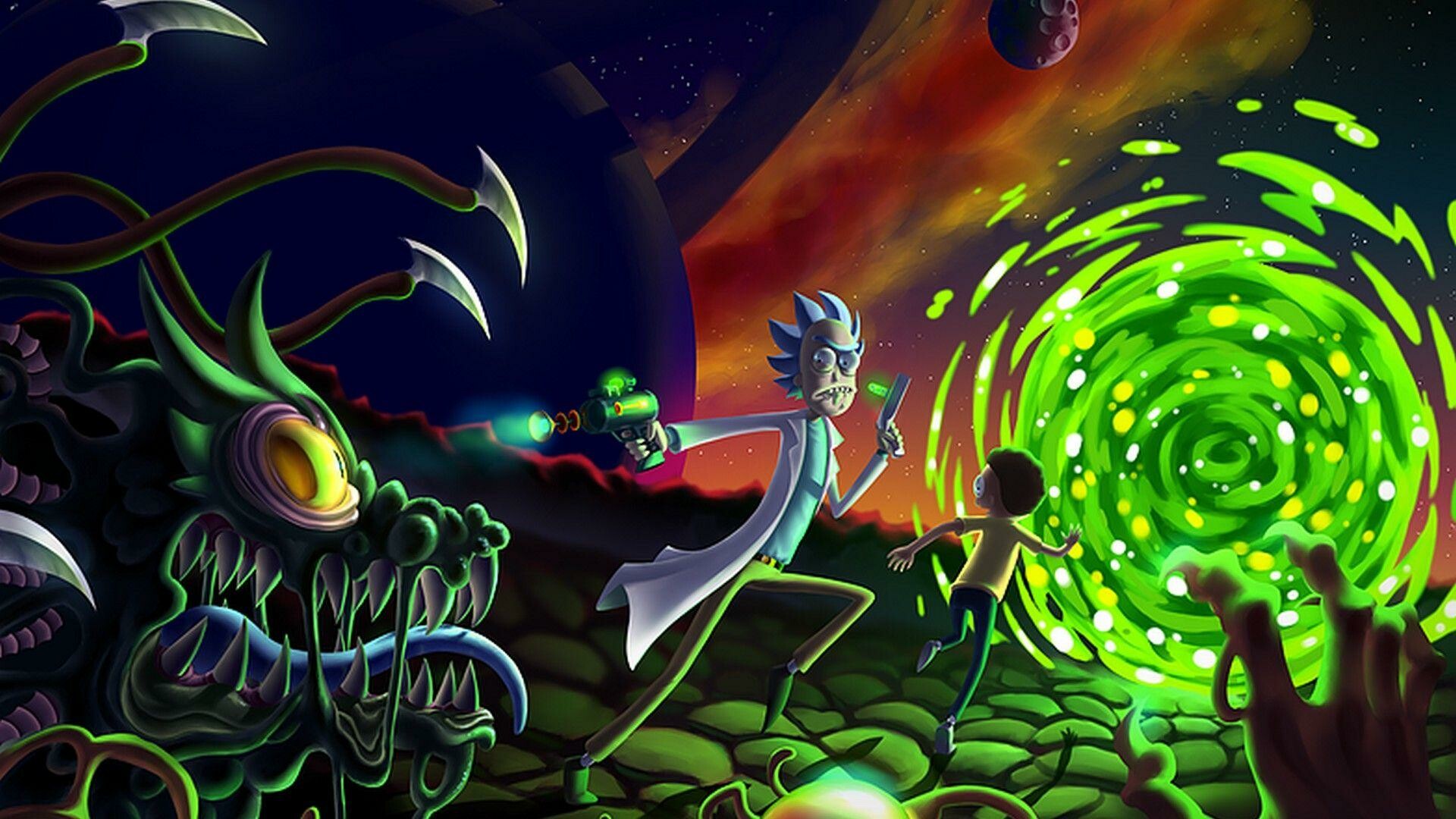 Rick and Morty, Computer wallpapers, High definition, Digital backgrounds, 1920x1080 Full HD Desktop