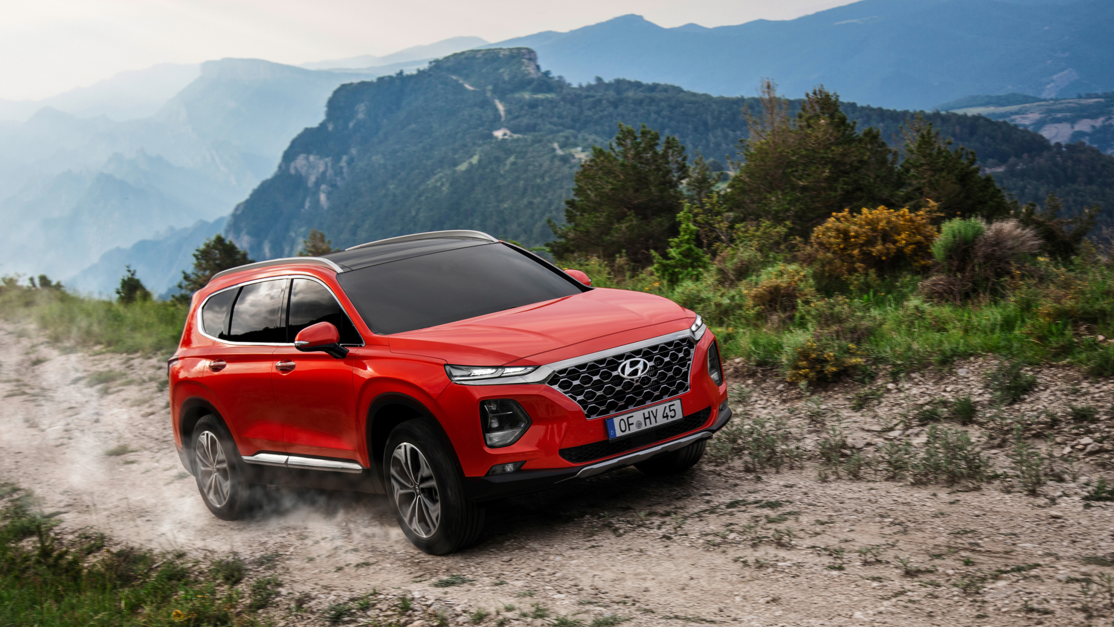 Hyundai Santa Fe, Sporty sophistication, Cutting-edge technology, Versatile SUV, 3840x2160 4K Desktop