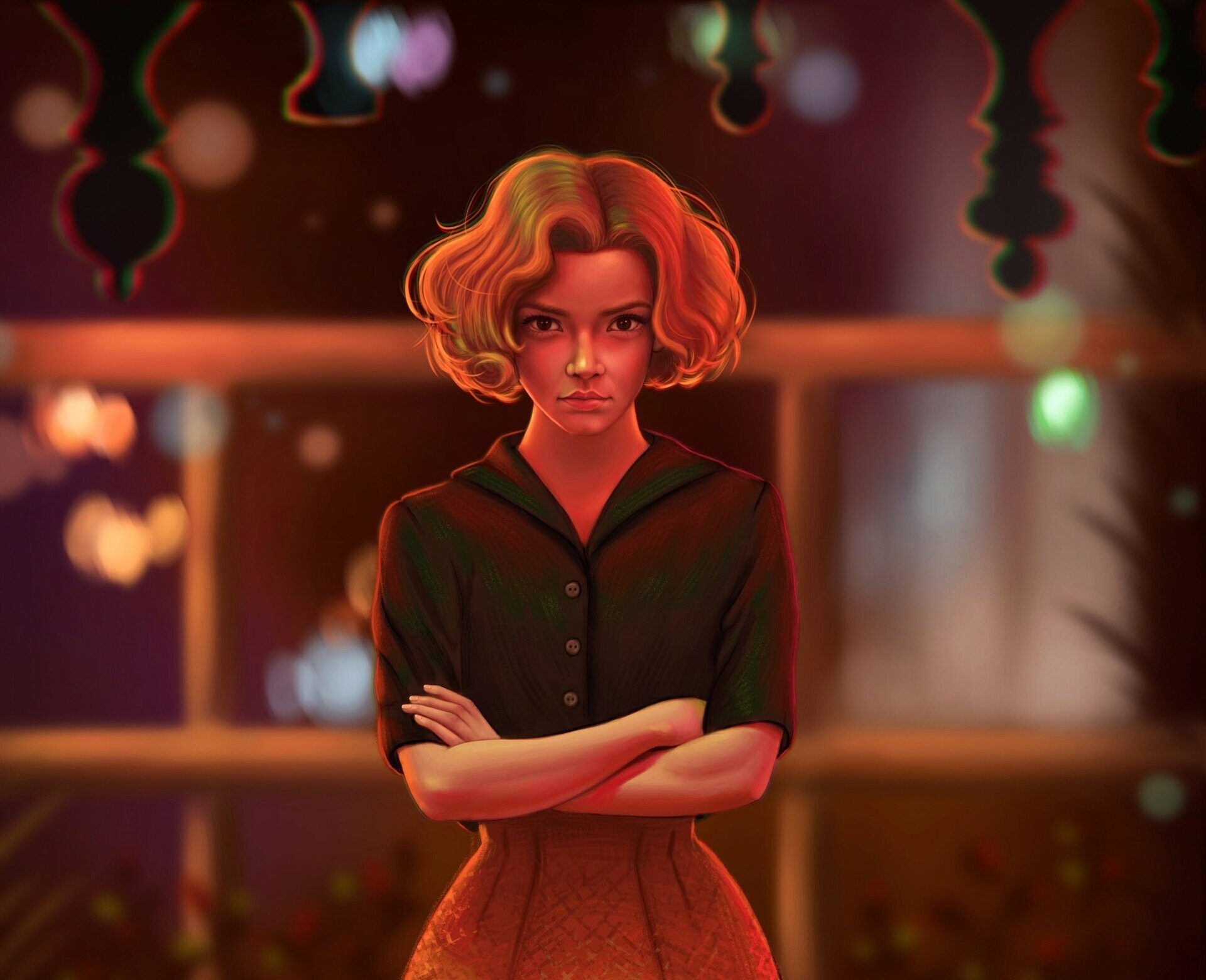 The Queen's Gambit HD wallpaper, Chess prodigy, Beth Harmon, Brilliant mind, 1920x1560 HD Desktop