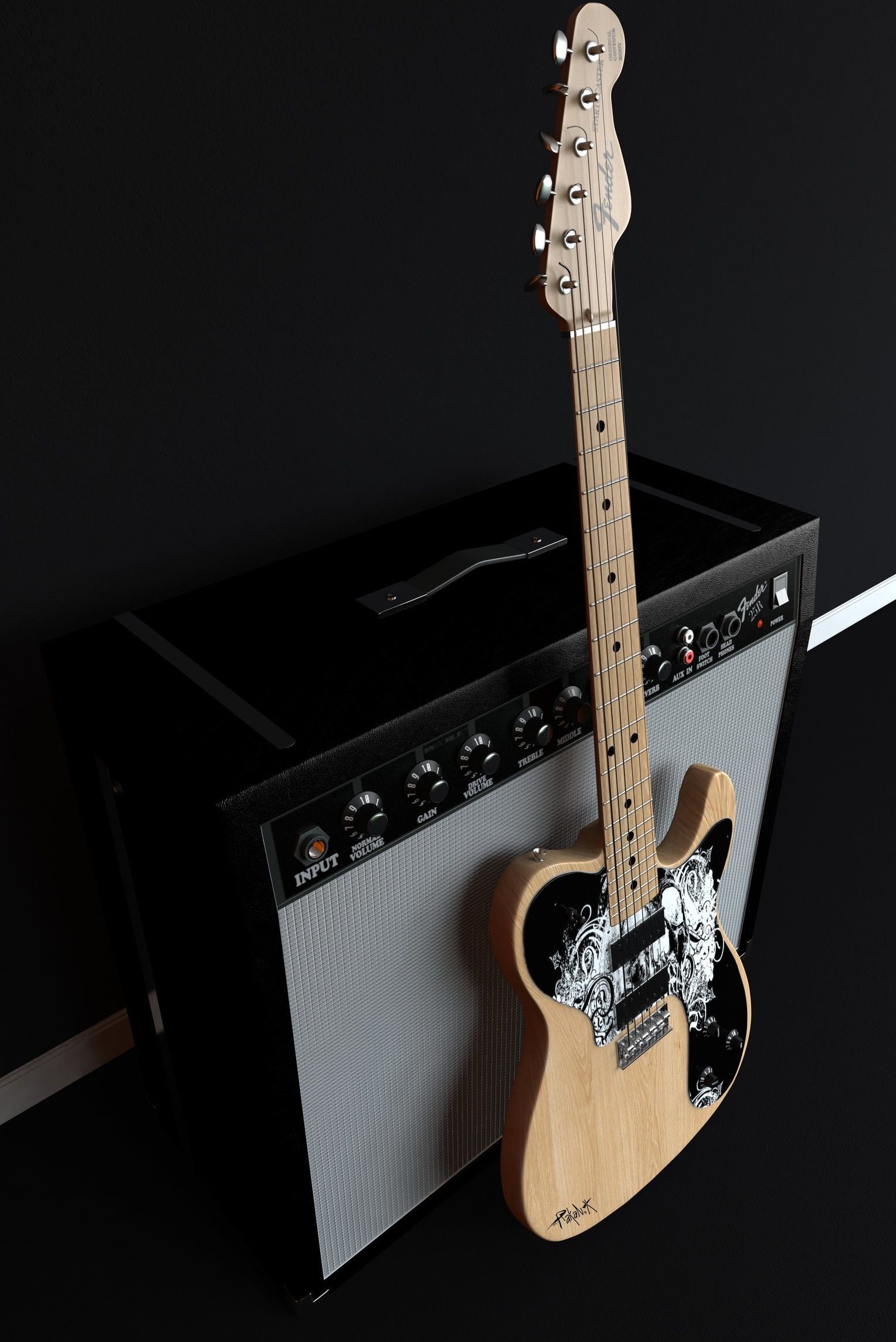 Electronic guitar, 4K wallpapers, Musical vibe, Energetic melodies, 1530x2290 HD Phone