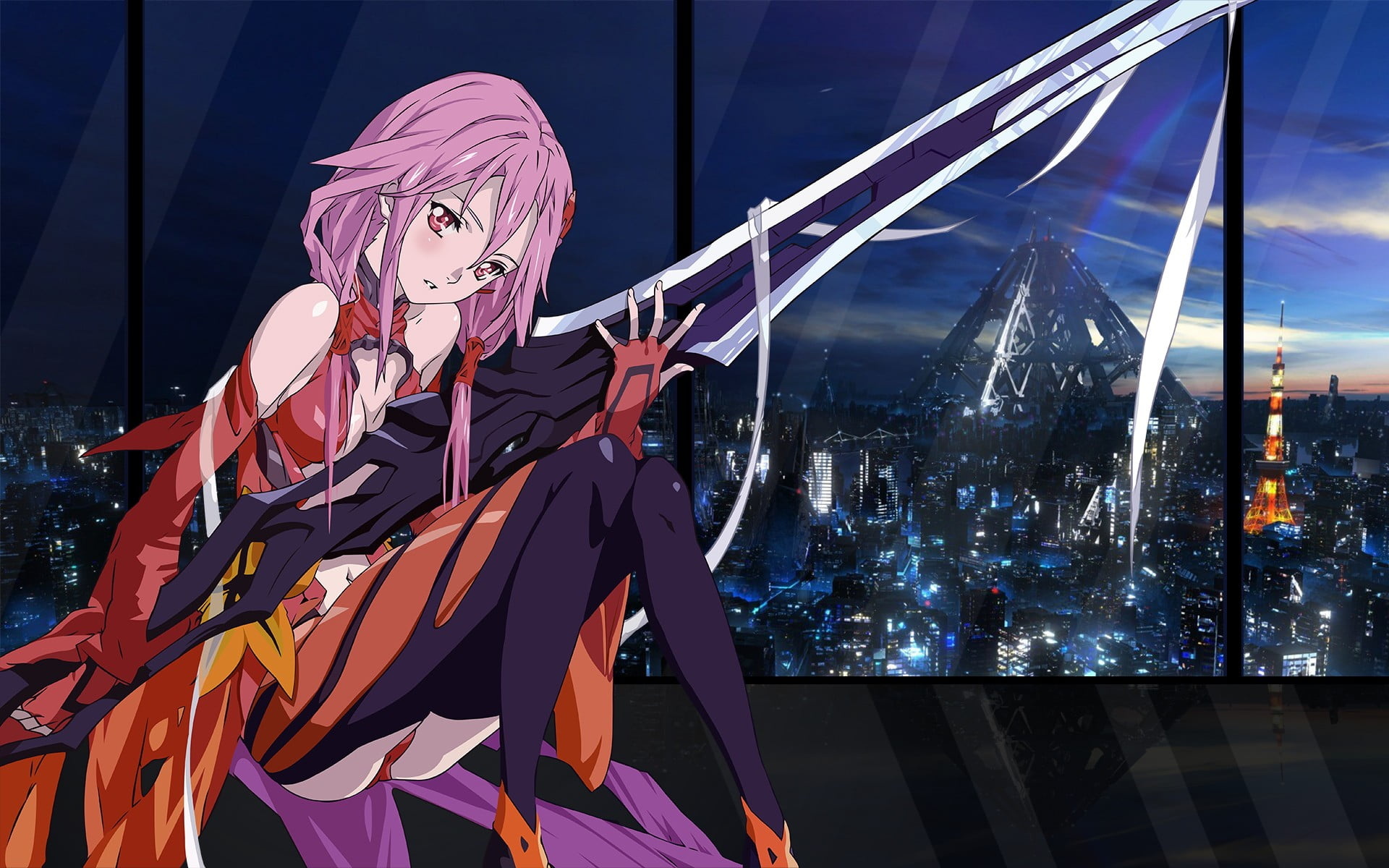 Guilty Crown, Pink haired female, Artwork, 1920x1200 HD Desktop