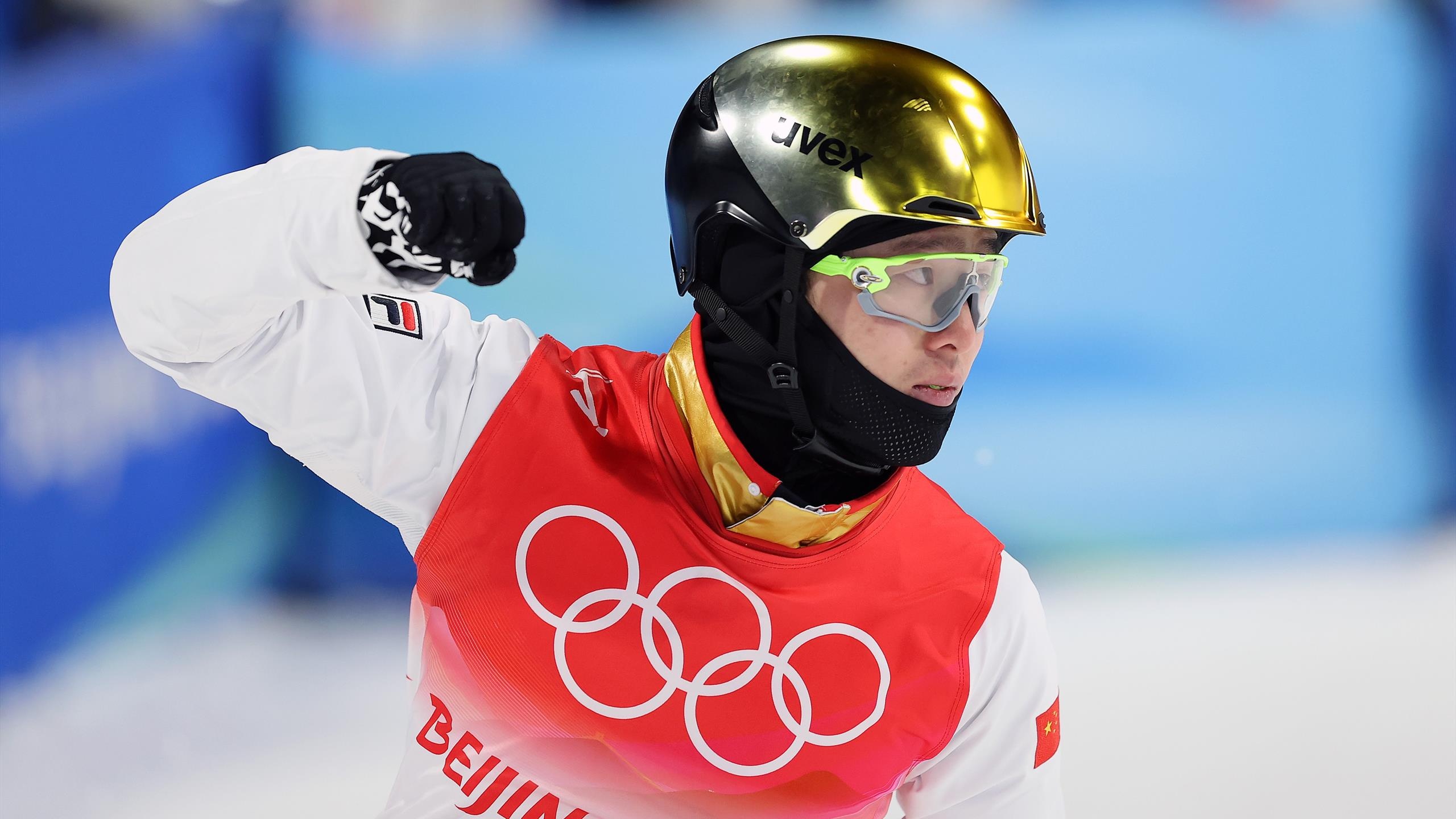 Qi Guangpu, Winter Olympics 2022, Men's aerials final, Eurosport, 2560x1440 HD Desktop