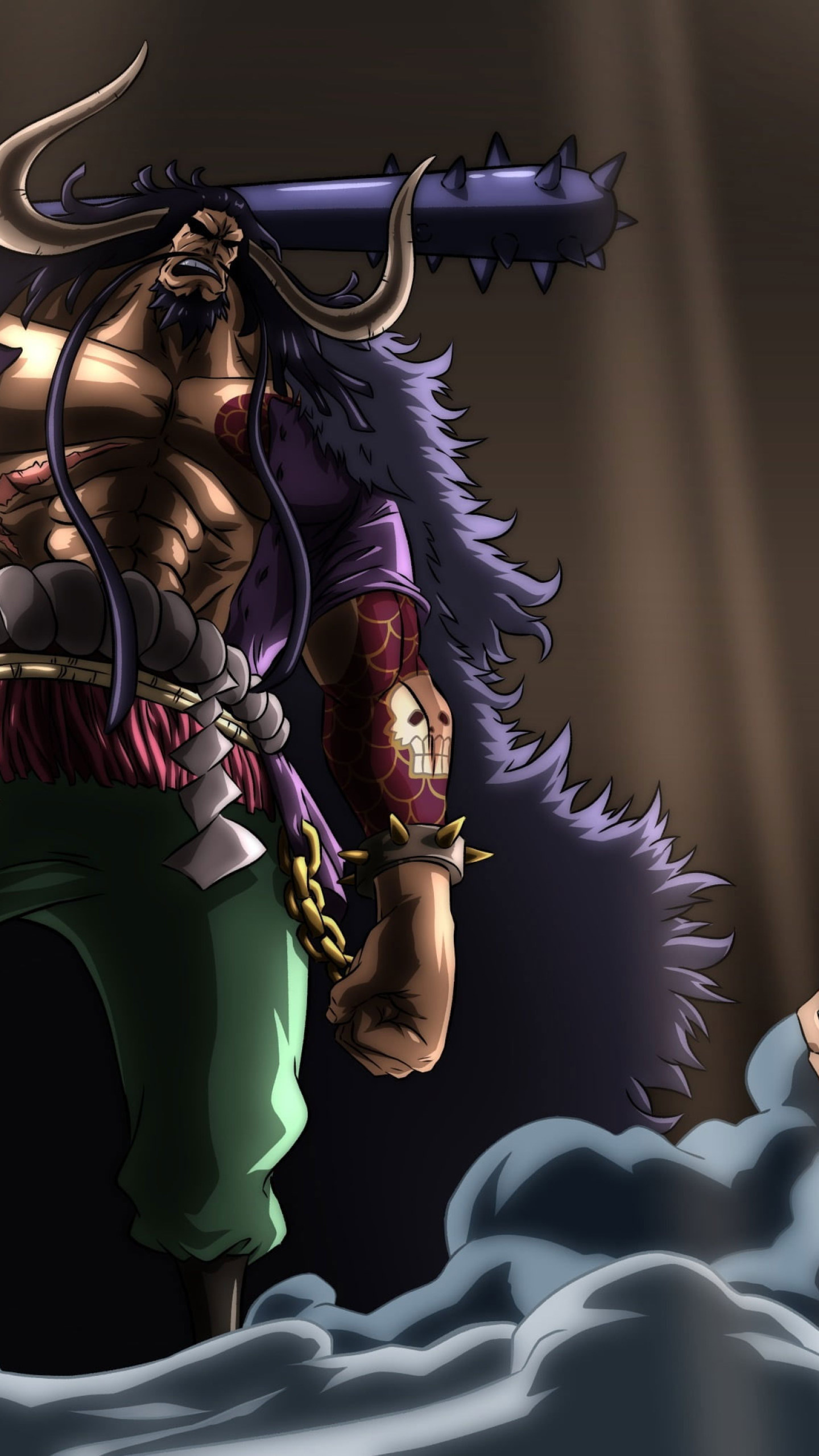 One Piece, Charlotte Linlin, Kaido, Anime art, 1440x2560 HD Phone