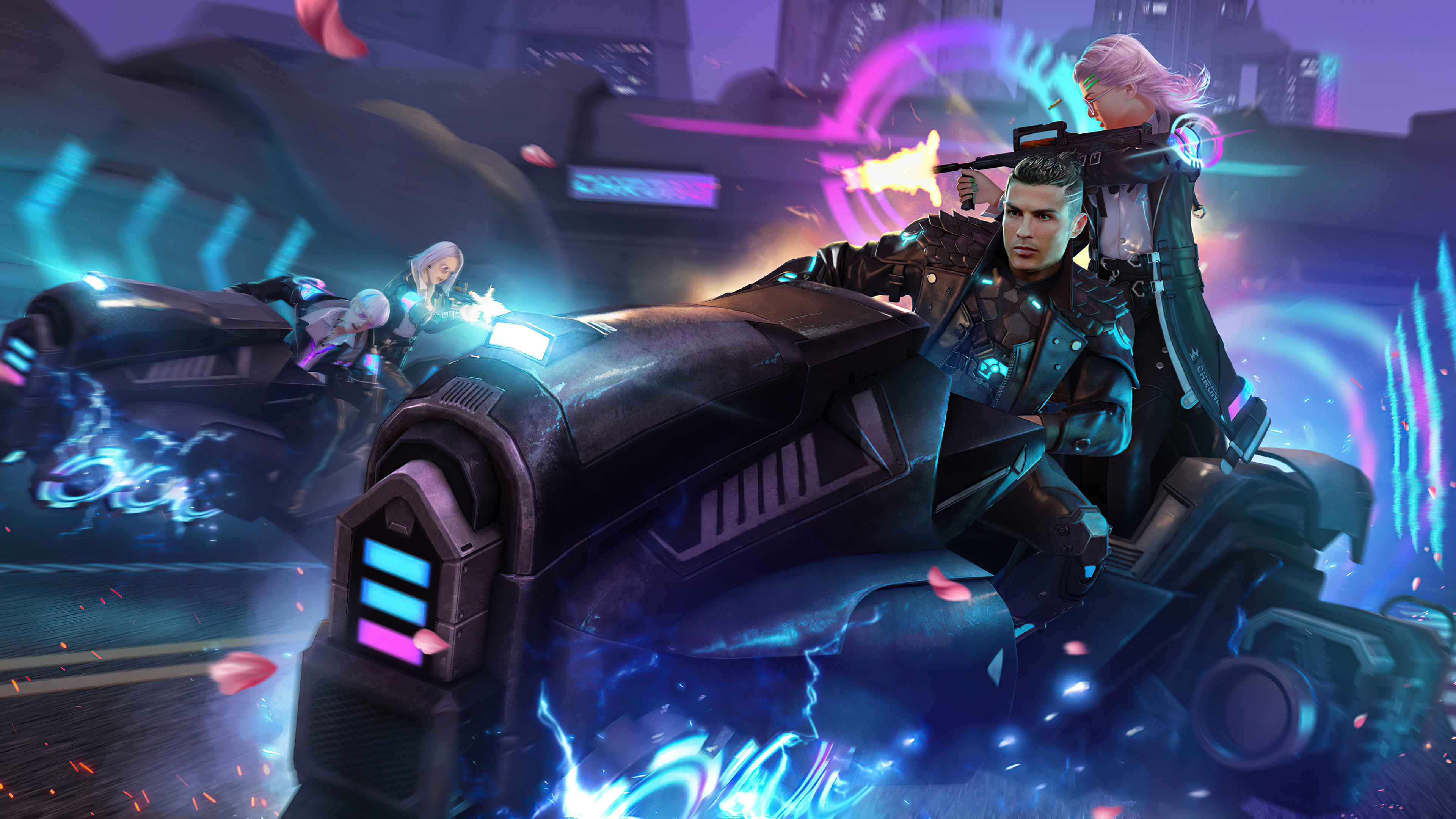 Garena Free Fire, Cristiano Ronaldo, 5K HD wallpapers, 3840x2160 4K Desktop