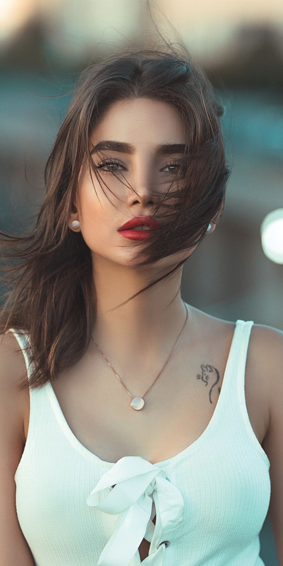 Beautiful Woman, Brunette, Top Wallpaper, Eth, 1080x2160 HD Phone