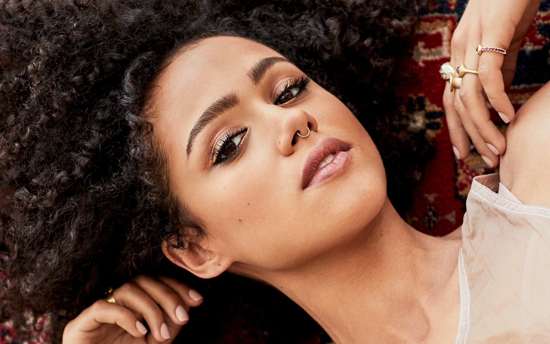Nathalie Emmanuel, Movies, HD Wallpaper, Curly Hair, 1920x1200 HD Desktop