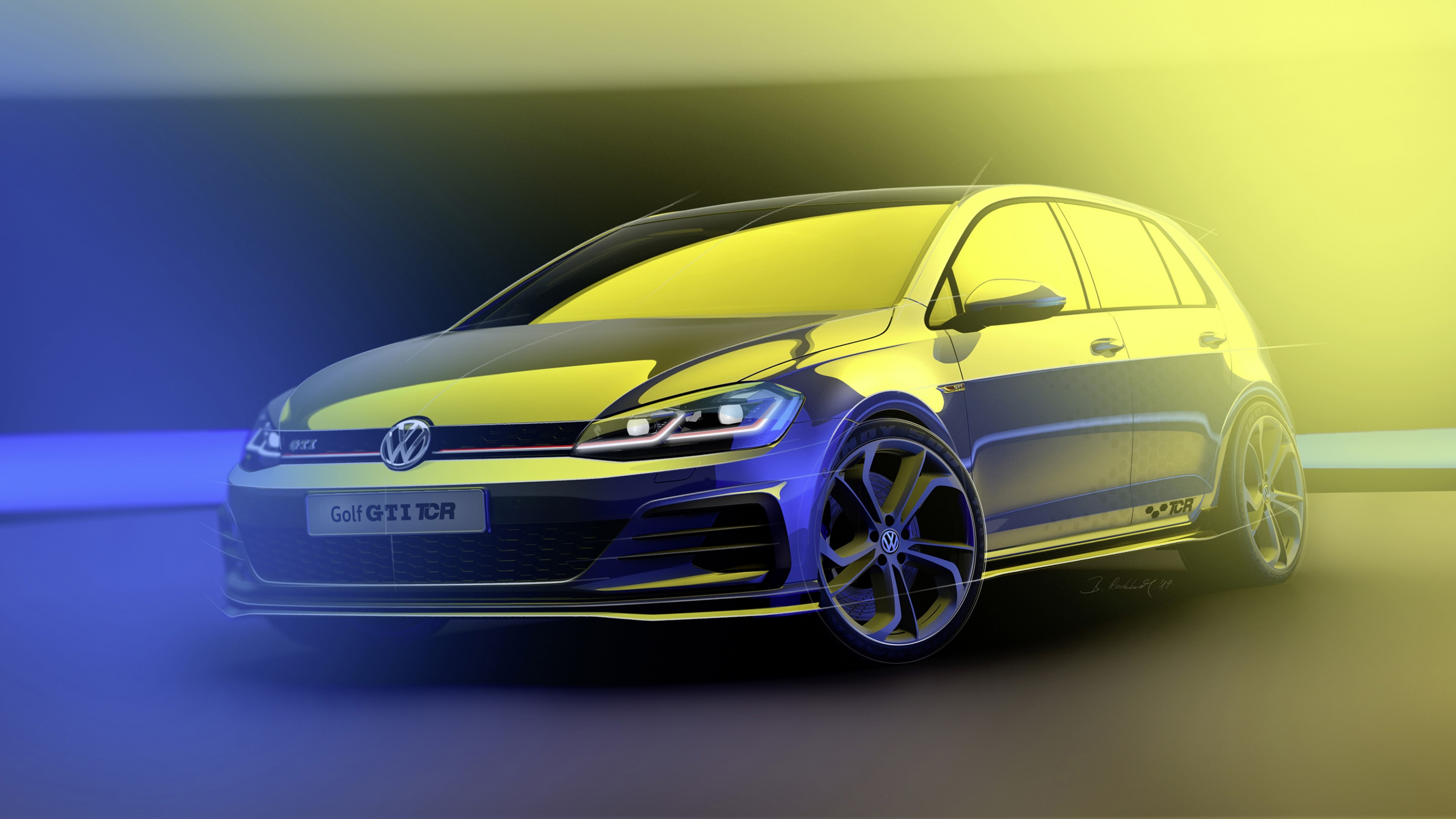 Concept 2018, Volkswagen Golf Wallpaper, 3840x2160 4K Desktop