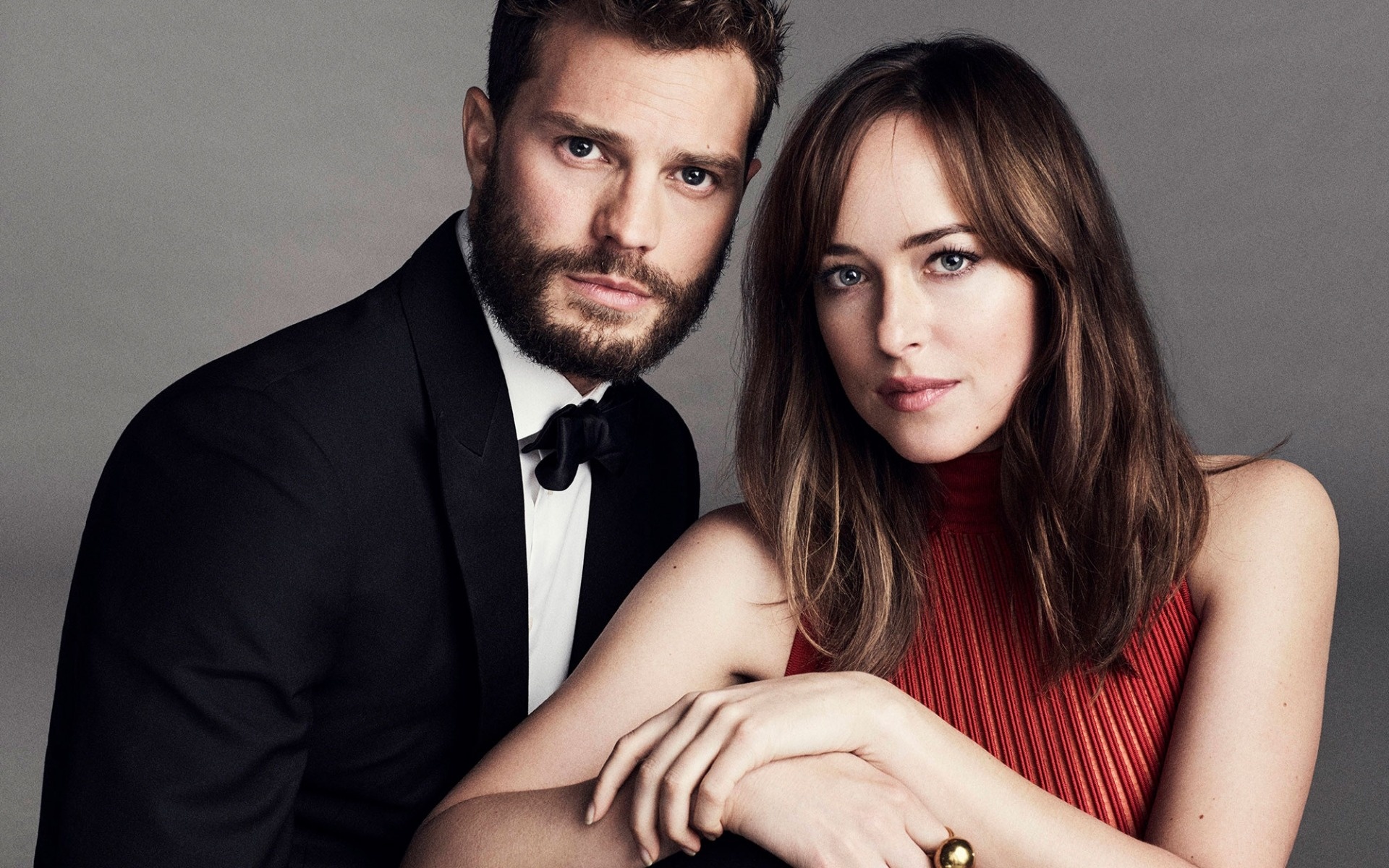 Jamie Dornan, Fifty Shades of Grey, American actors, Couple, 1920x1200 HD Desktop