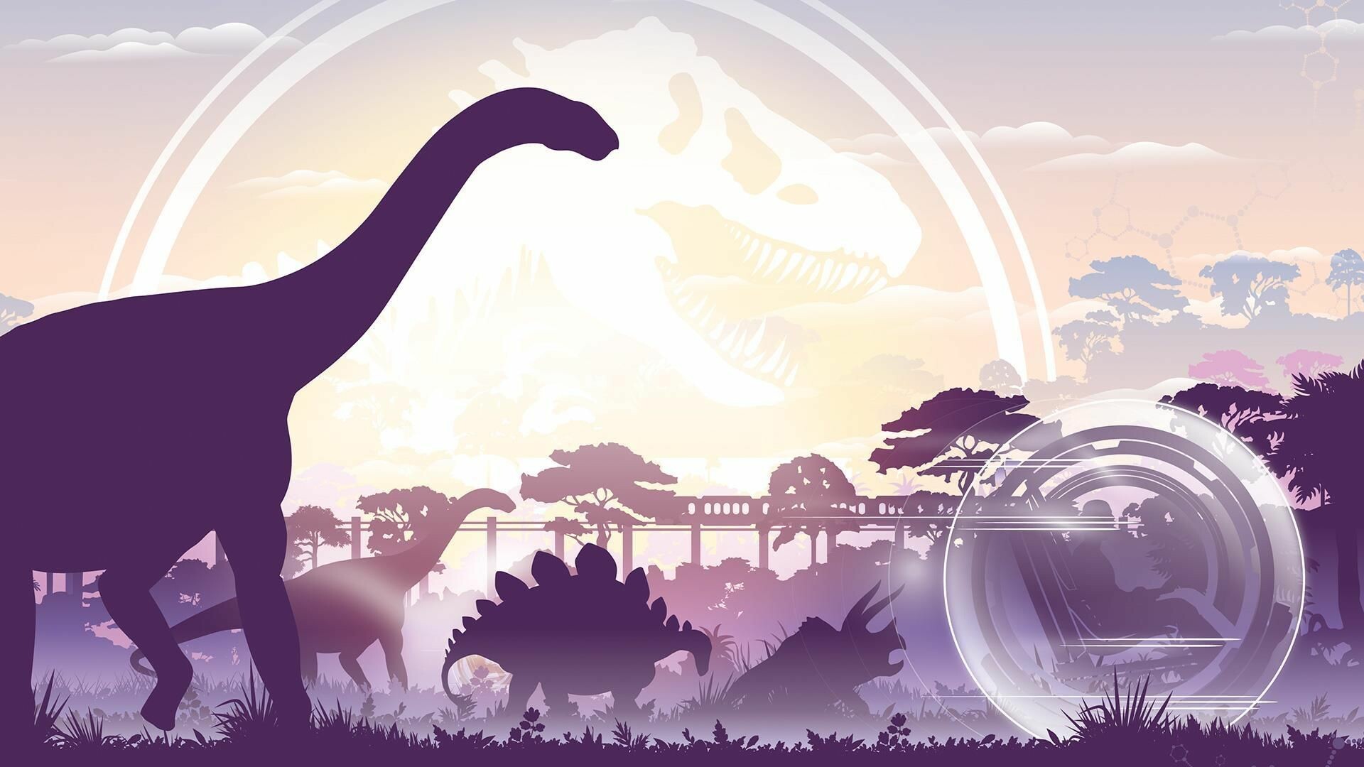 Jurassic World, Purple Jurassic Park, World wallpaper, 1920x1080 Full HD Desktop