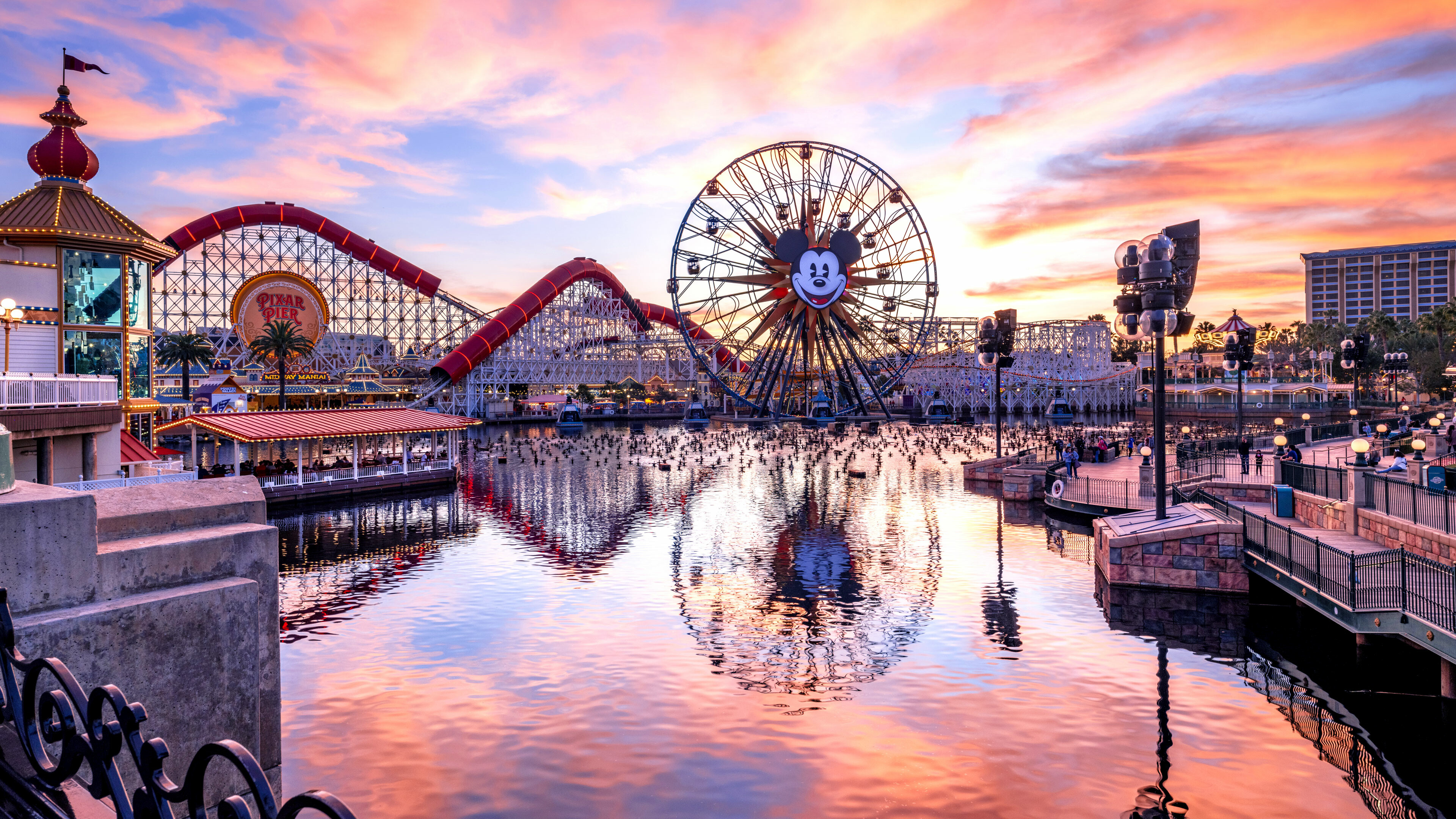 Ferris wheel in Anaheim, California, Disneyland Wallpaper, 3840x2160 4K Desktop