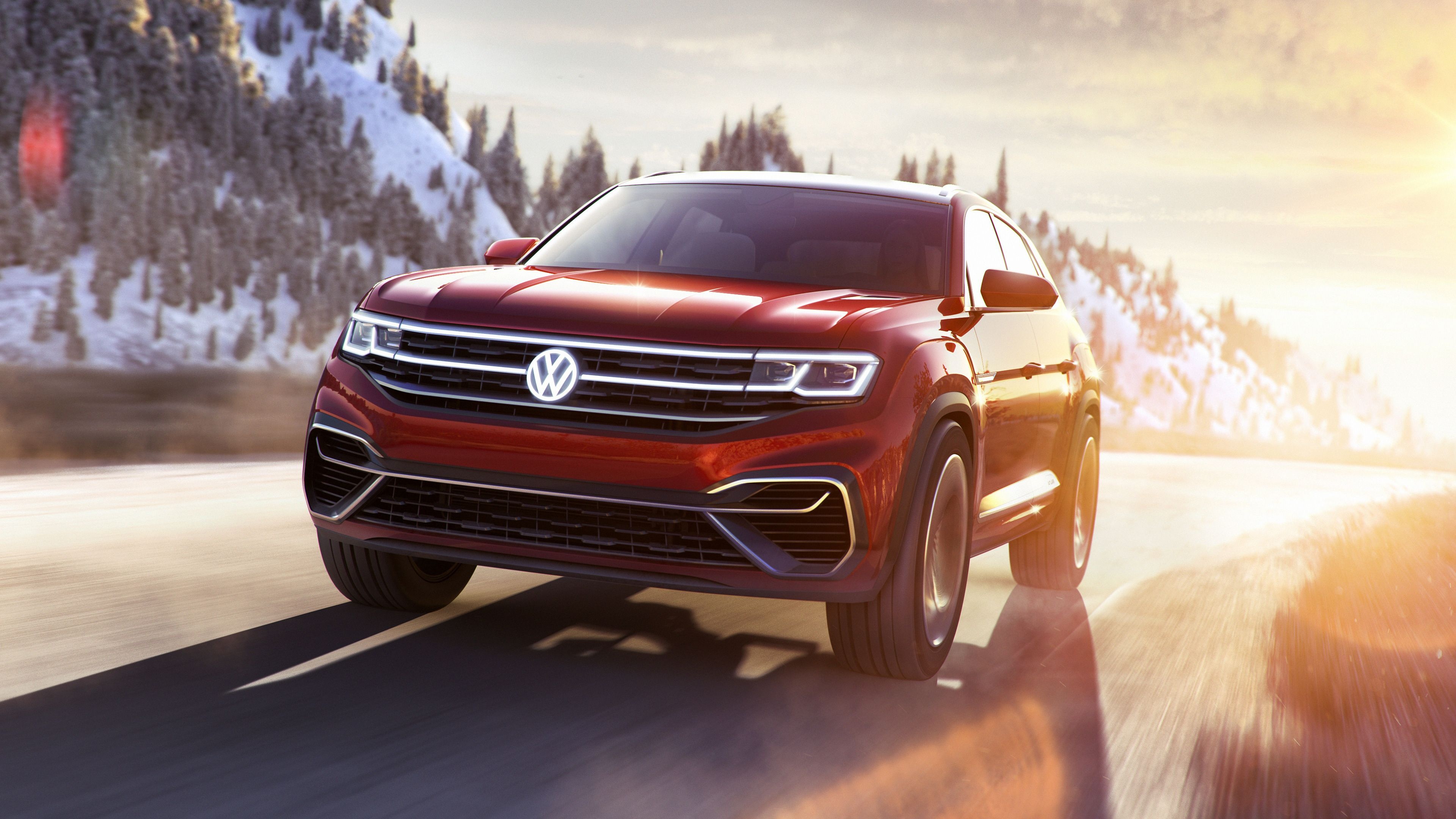 Cross Sport Concept 2018, Volkswagen Atlas Wallpaper, 3840x2160 4K Desktop