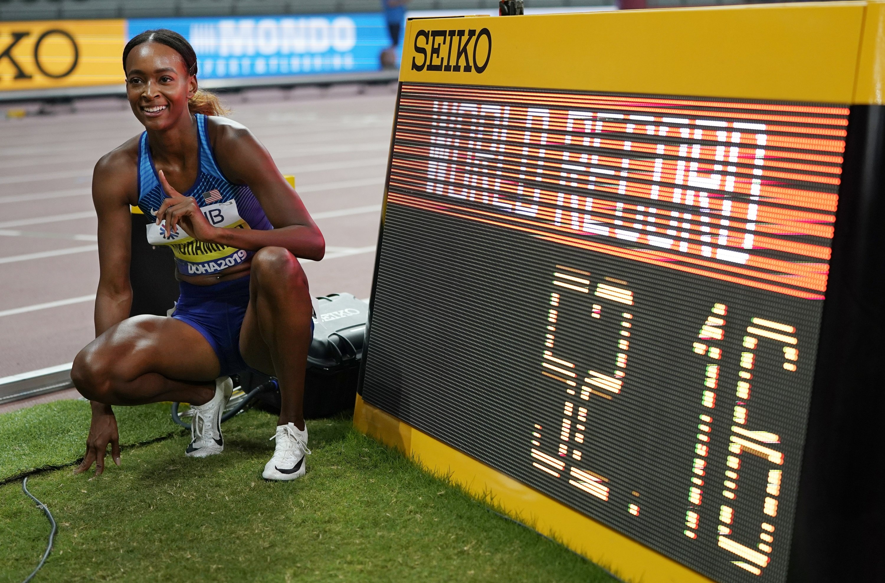 Doha 2019, Dalilah Muhammad Wallpaper, 3000x1980 HD Desktop