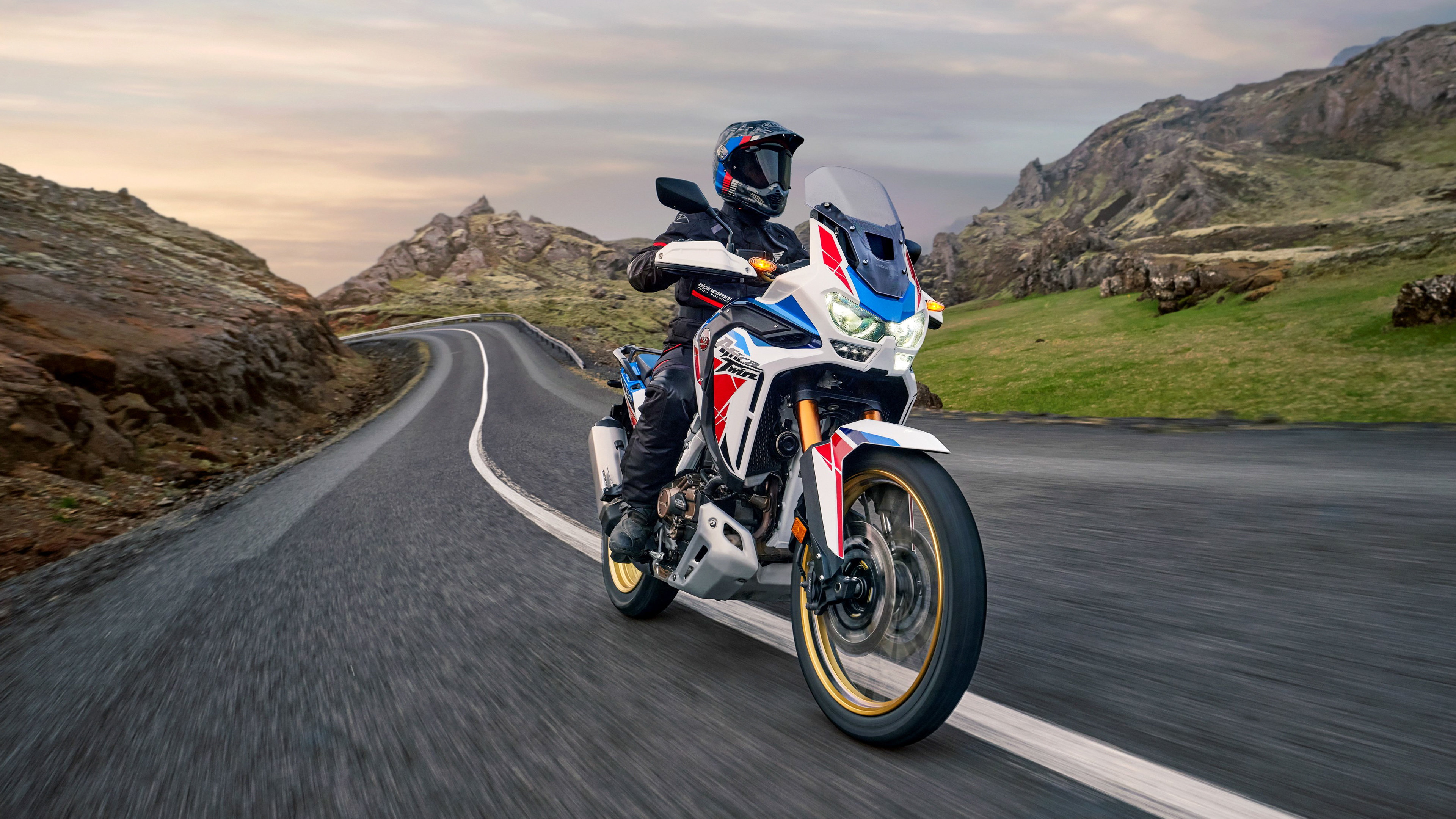 Honda Africa Twin, Auto expert, 2022 model, Adventure sports motorcycle, 3840x2160 4K Desktop