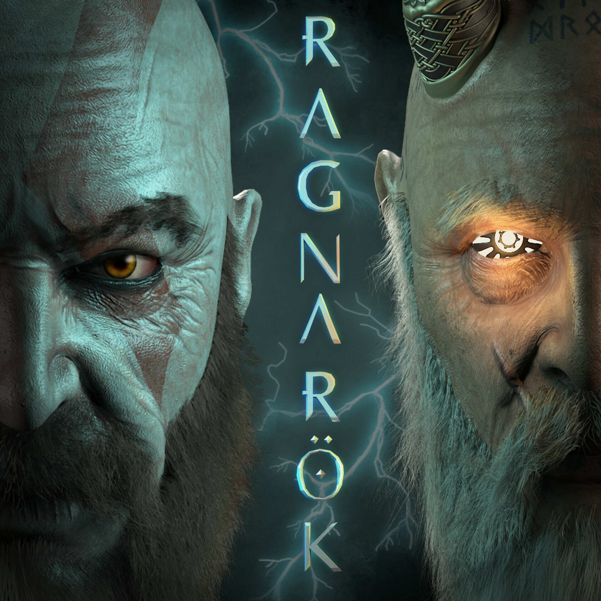 Fan art wallpaper, God of War: Ragnarok, Artistic interpretation, Passionate community, 1920x1920 HD Phone